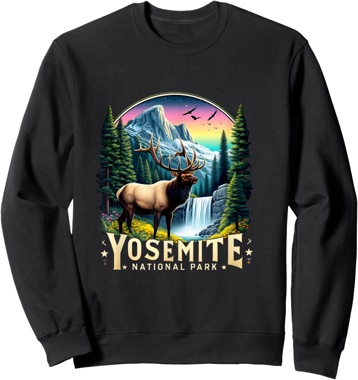 Yosemite Road Trip 2025 Family National Park Sweatshirt - Sweatshirt | Black
