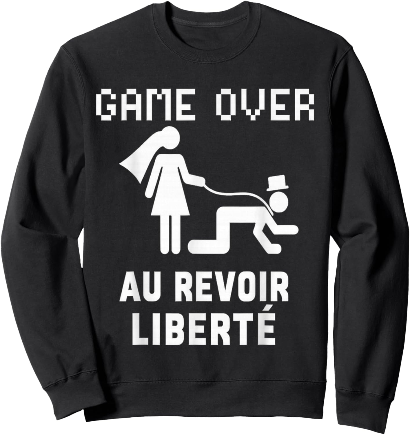 Funny EVG Goodbye Liberte Soiree Humour Sweatshirt - Sweatshirt | Black