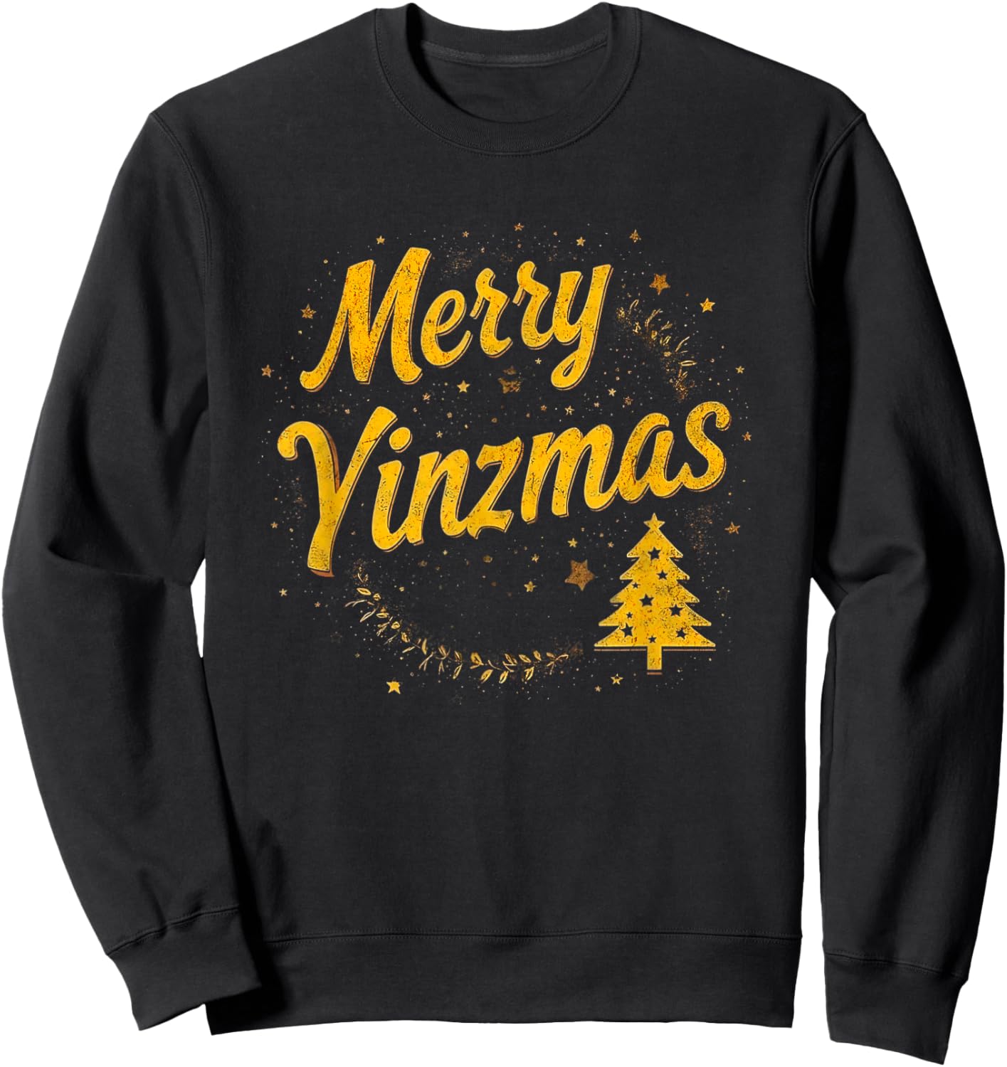 Merry Yinzmas Christmas Tree Yinzer Sweatshirt - Sweatshirt | Black