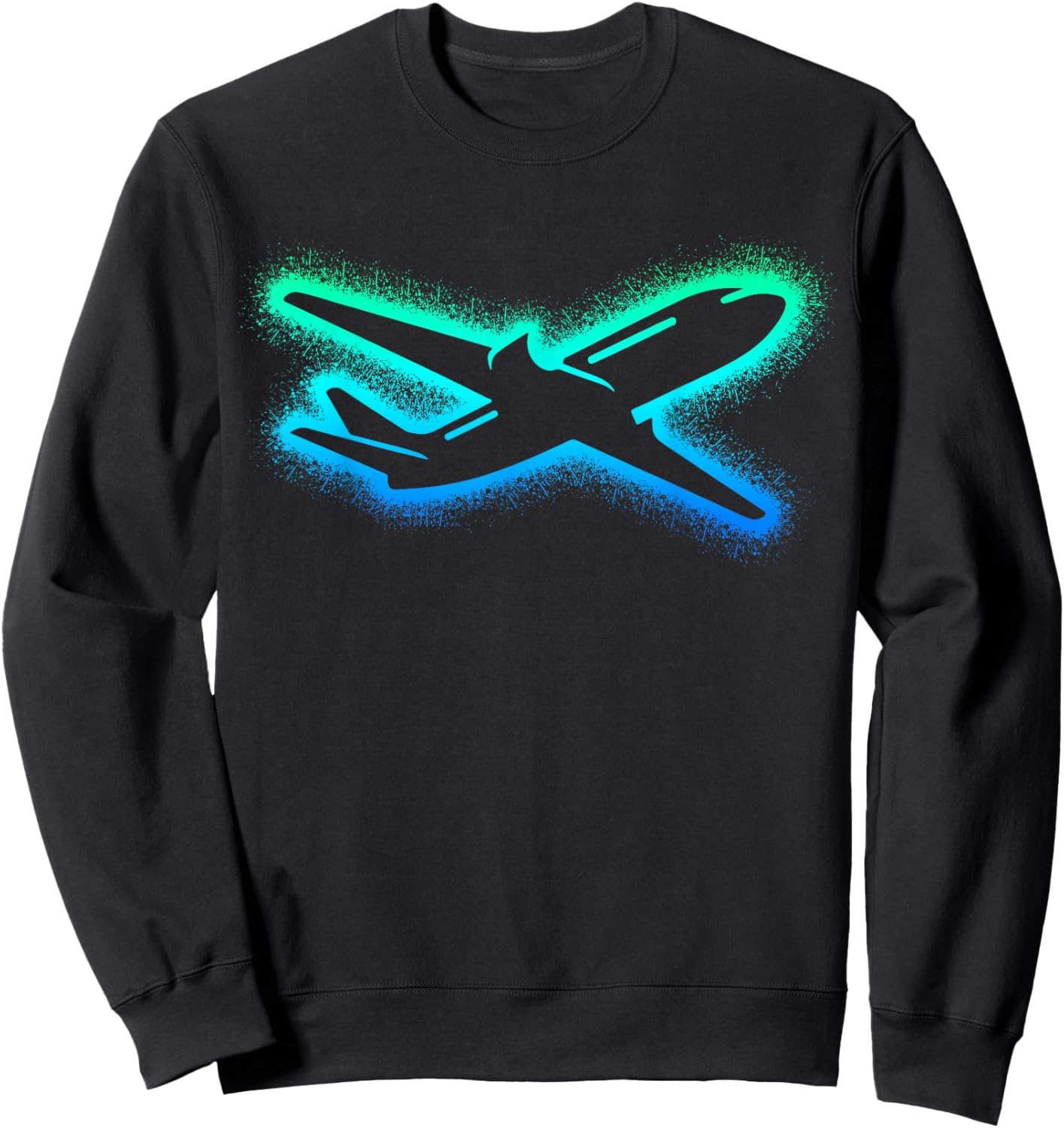 Airplane Aviation Kids Men Boys Pilot Sweatshirt - Sweatshirt | Black