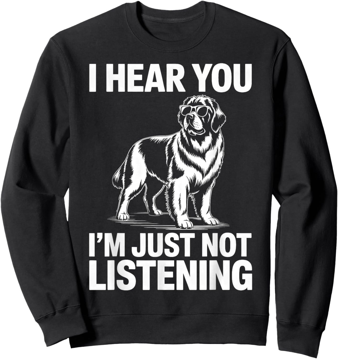 Terre-Neuve Chien Drôle Terre-Neuve Sweatshirt - Sweatshirt | Black