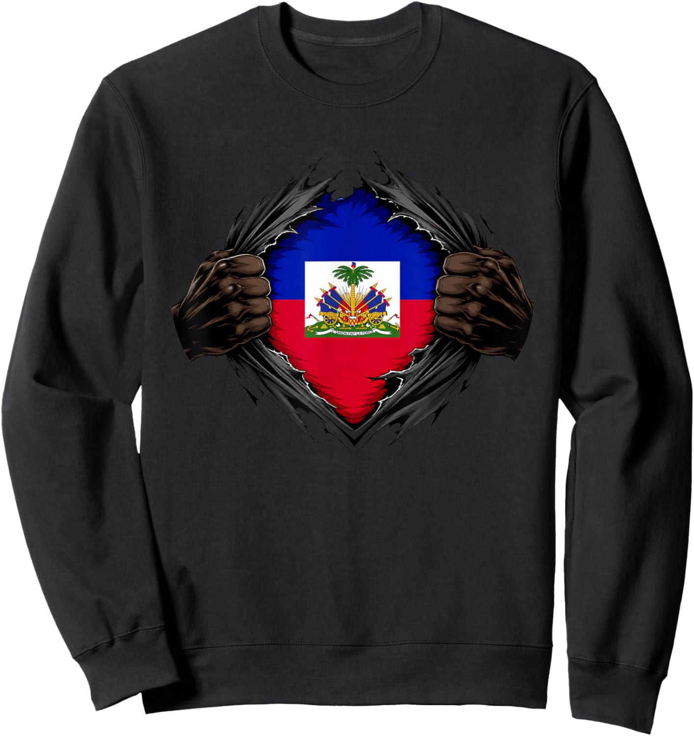 Haiti Flag Day Patriotic Haitian Pride/Haiti Flag Sweatshirt - Sweatshirt | Black