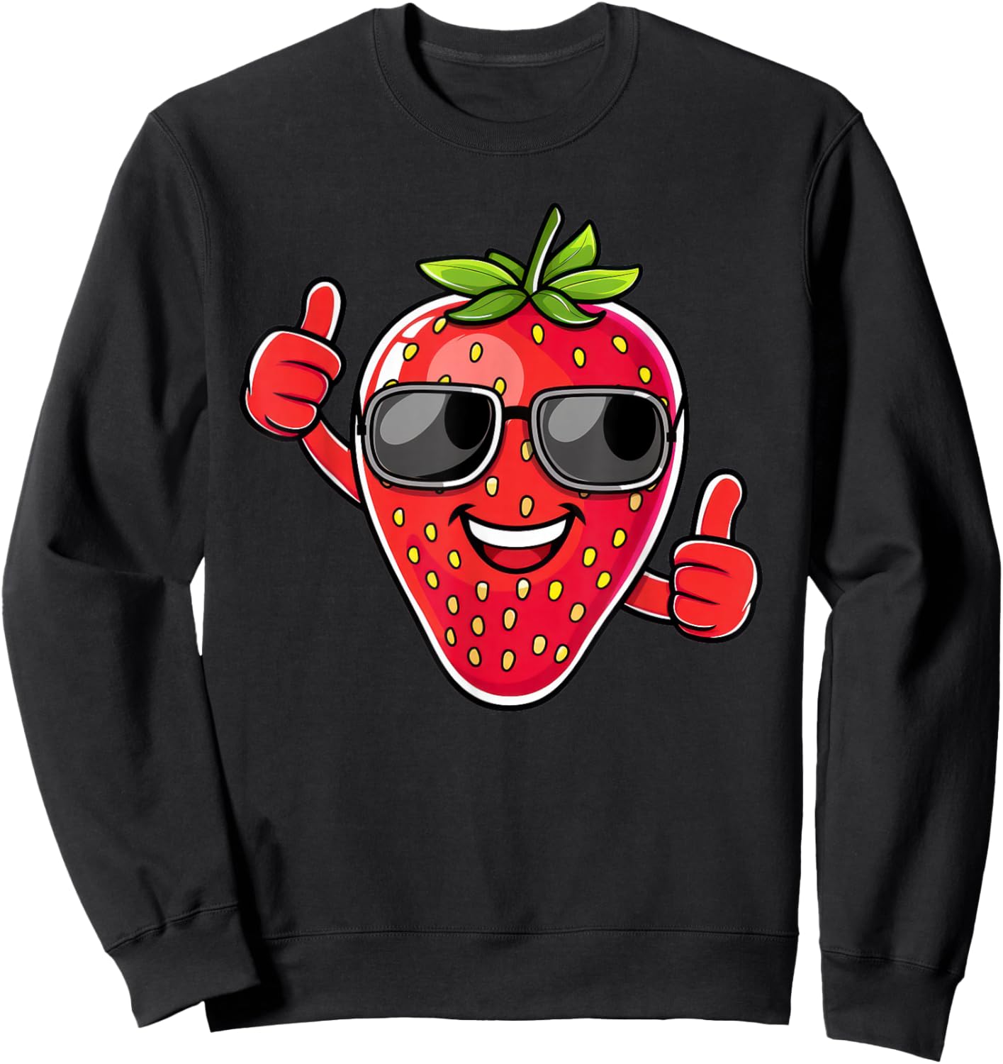 Funny Strawberry Sweatshirt - Sweatshirt | Black