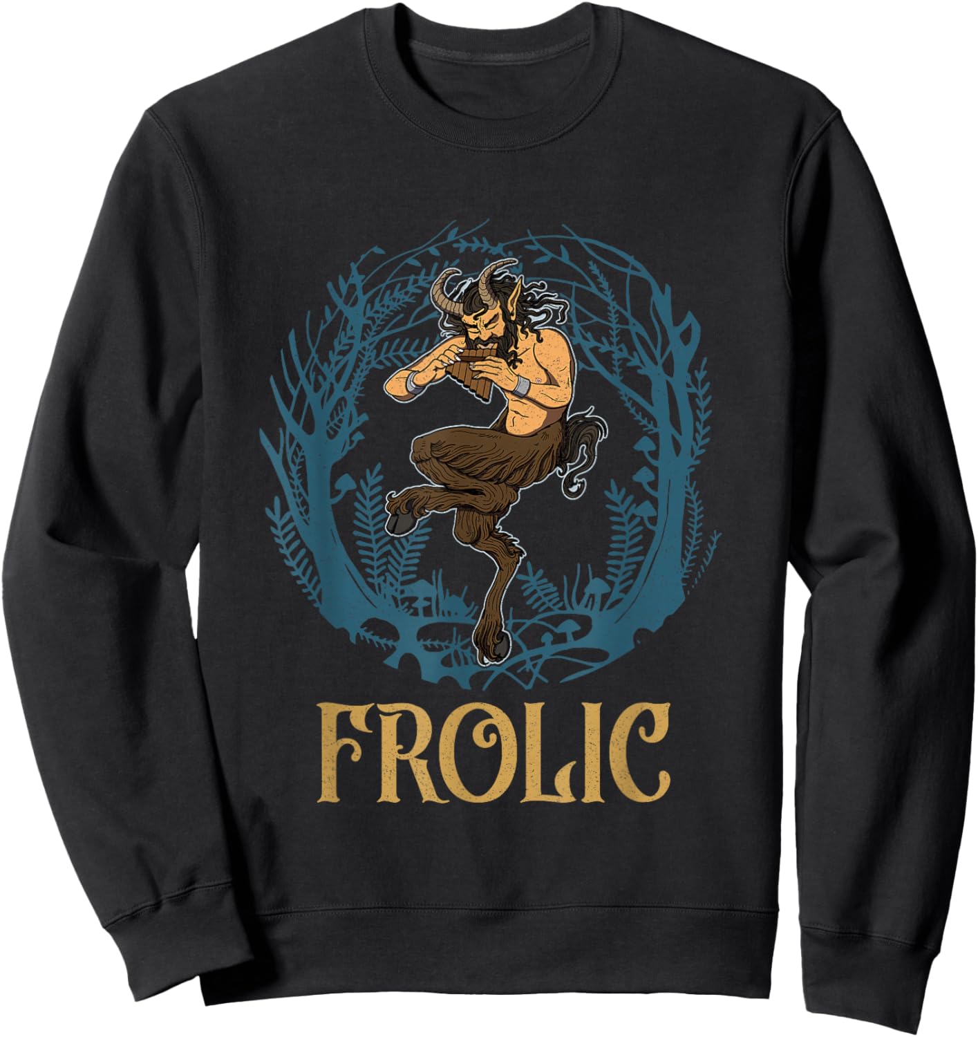 Satyr mythical Greek Greece mythological ancient Pan Sweatshirt - Sweatshirt | Black