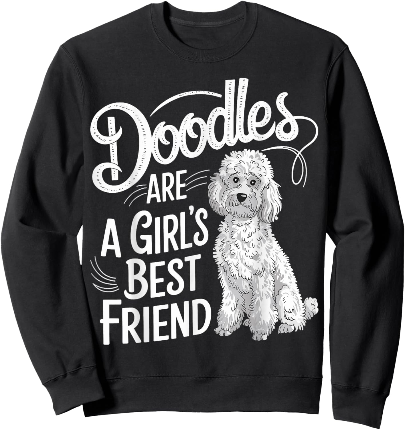 Doodles Funny Golden Labradoodle Doodle Sweatshirt - Sweatshirt | Black