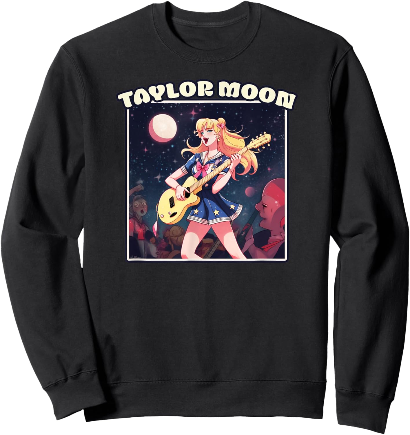 Awesome Taylor Moon | Parody | Rockstar Anime Sweatshirt - Sweatshirt | Black