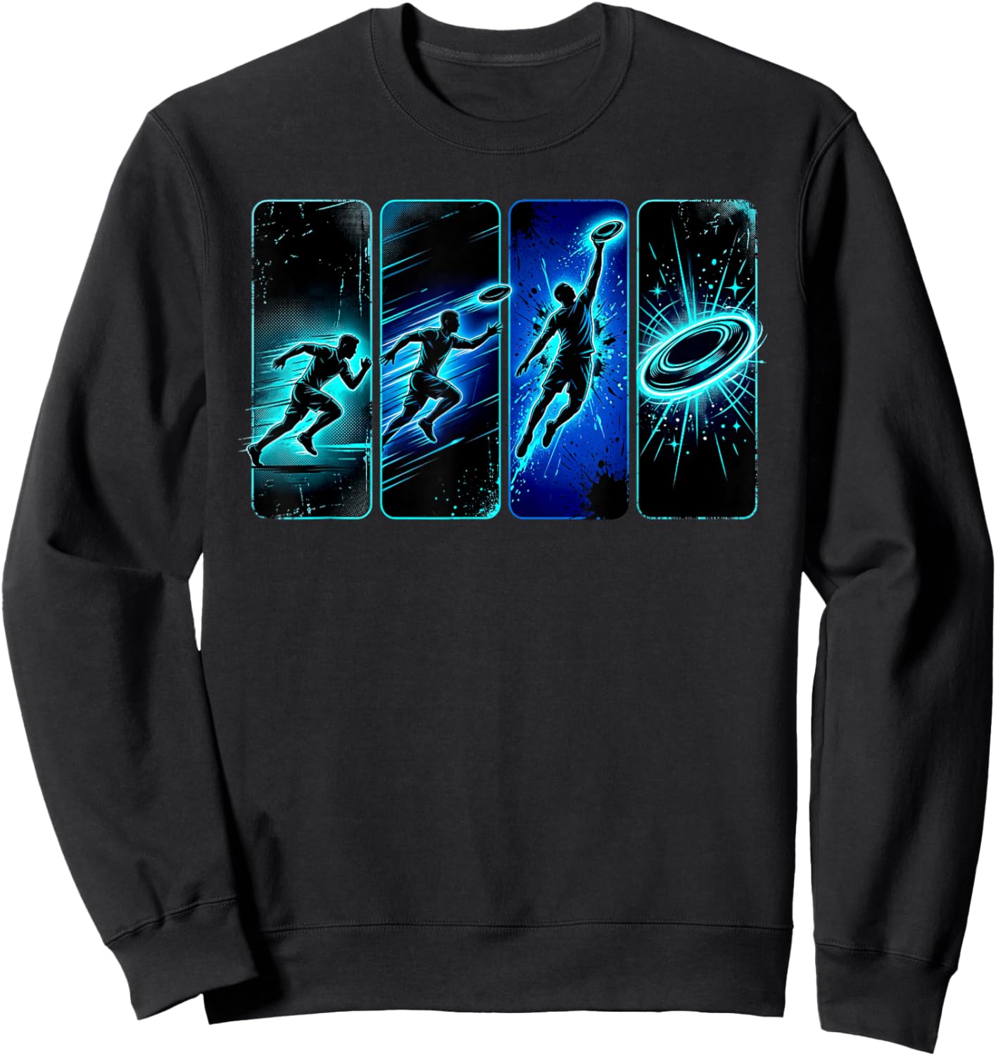 Ultimate Frisbee Player Cool Flying Disc Golf Sweatshirt - Sweatshirt | Black