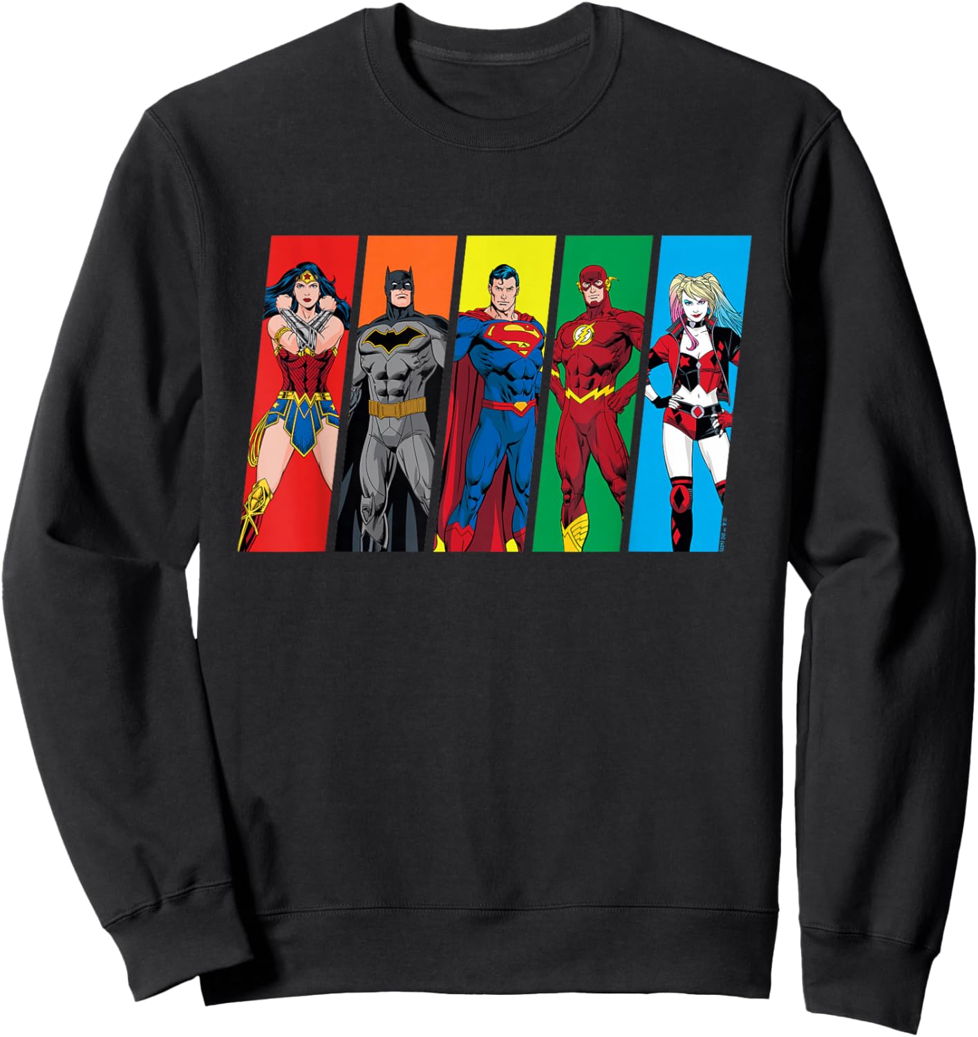 DC Originals Pride Harley Quinn Wonder Woman Batman Flash Sweatshirt - Sweatshirt | Black