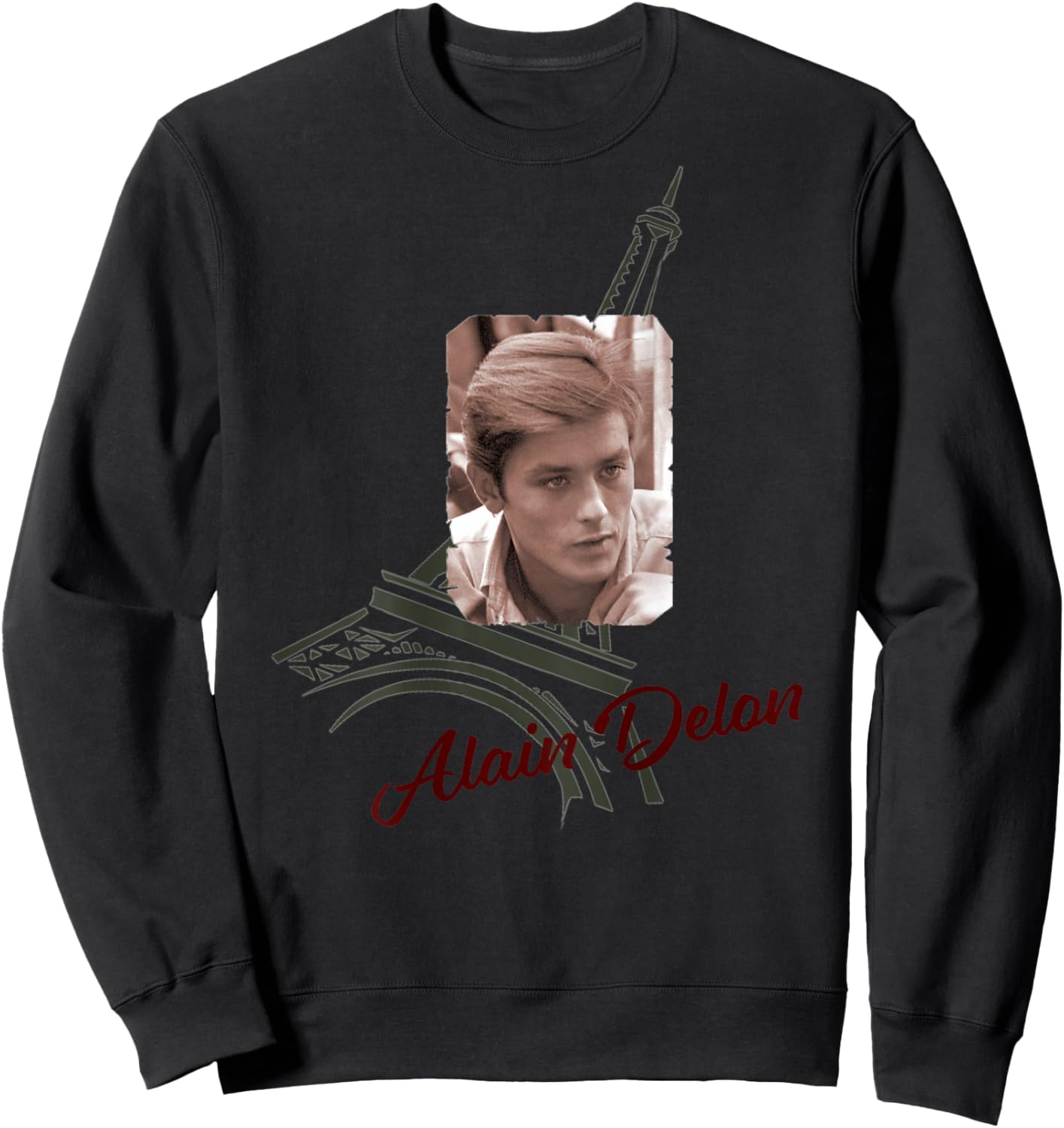 Alain Delon_001_Back Printed Sweatshirt - Sweatshirt | Black
