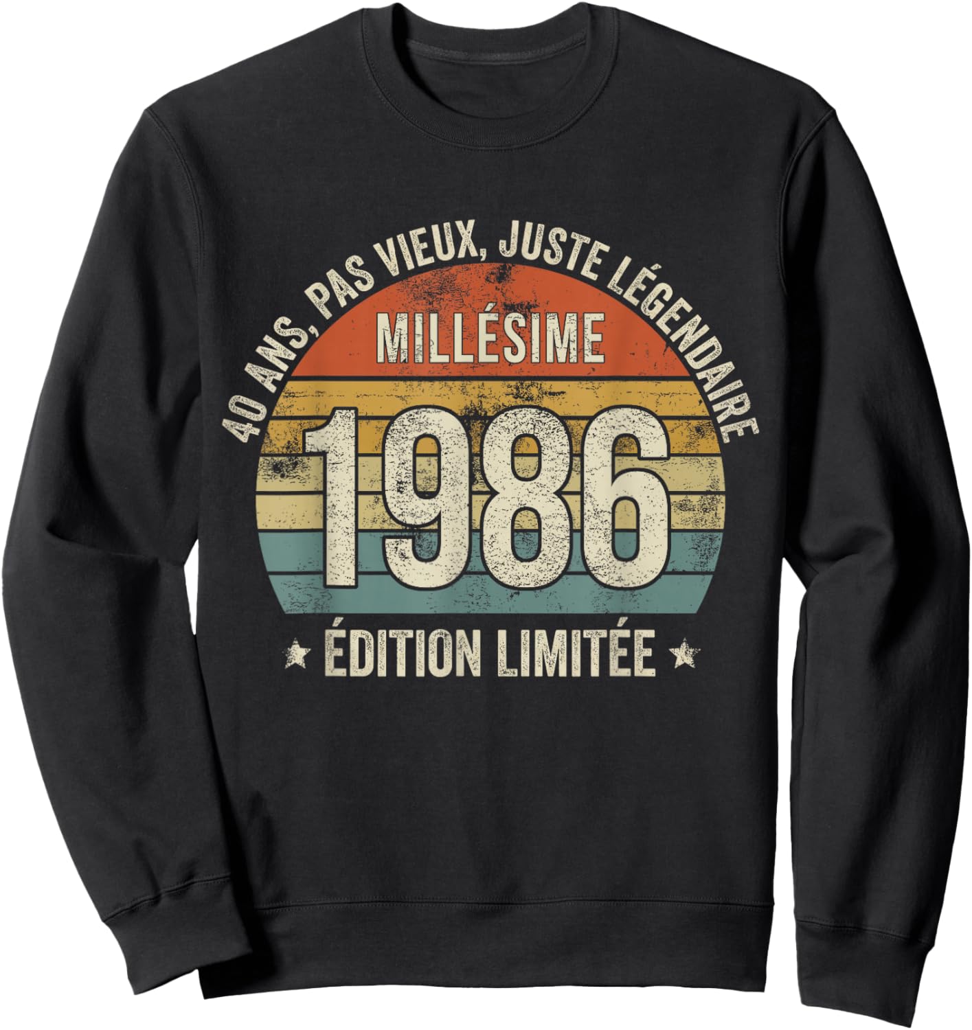 40 Years Funny Vintage 1986 Limited Edition Gift 40 Years Sweatshirt - Sweatshirt | Black