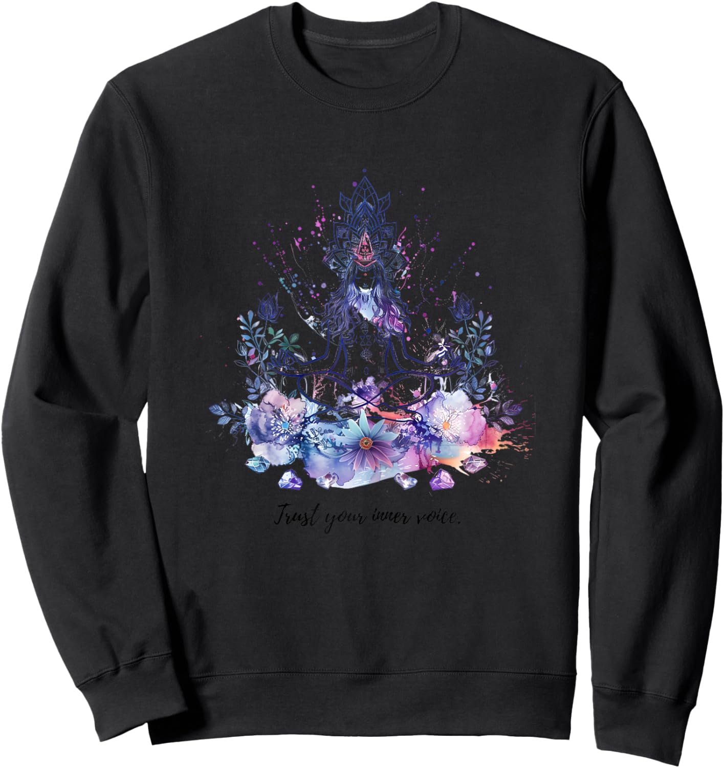 Tranquil Zen Meditation Mantra Wall Art & Accessories Sweatshirt - Sweatshirt | Black