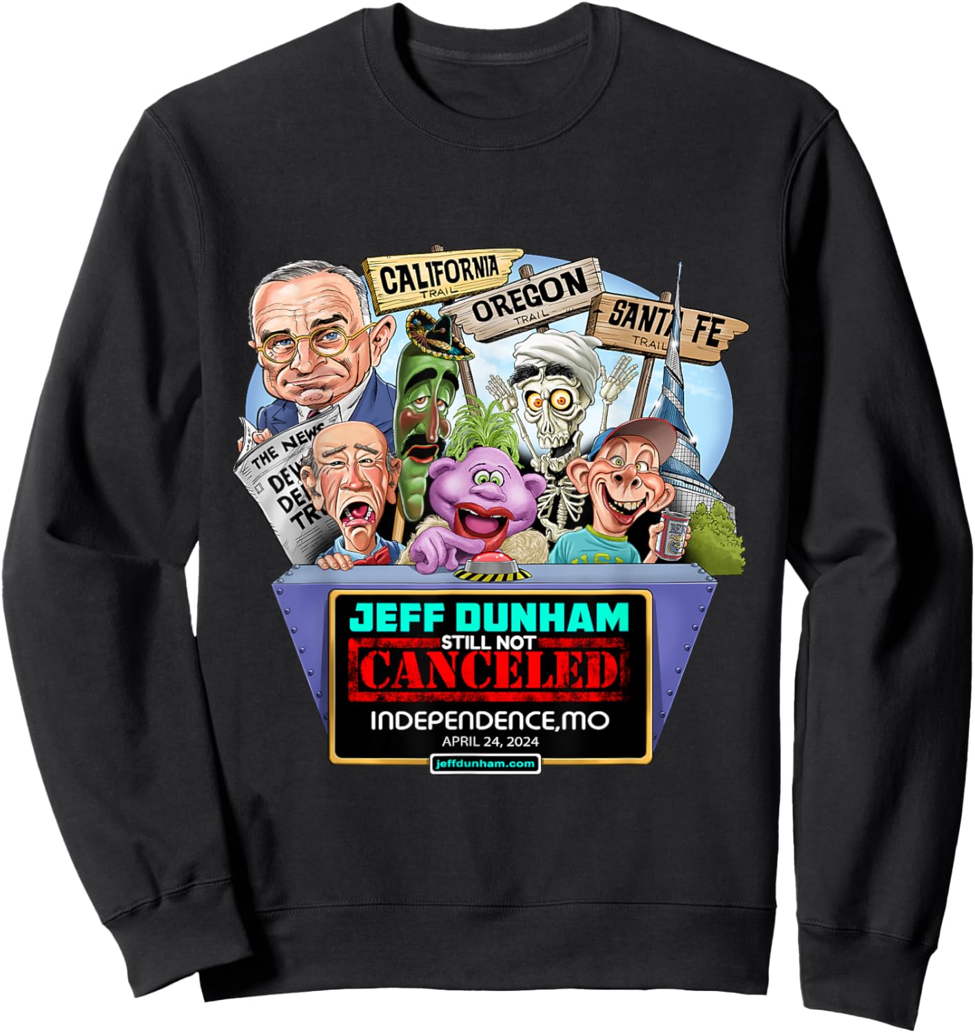 Jeff Dunham Independence, MO (2024) Sweatshirt - Sweatshirt | Black