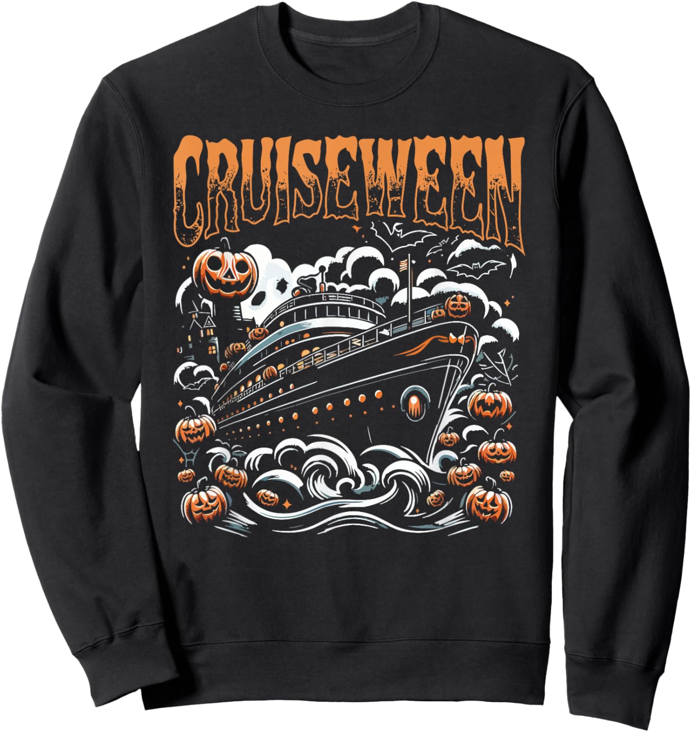 Cruising Designs By MCG.Co Cruiseween Black -Adults & Kids Halloween Sweatshirt - Sweatshirt | Black