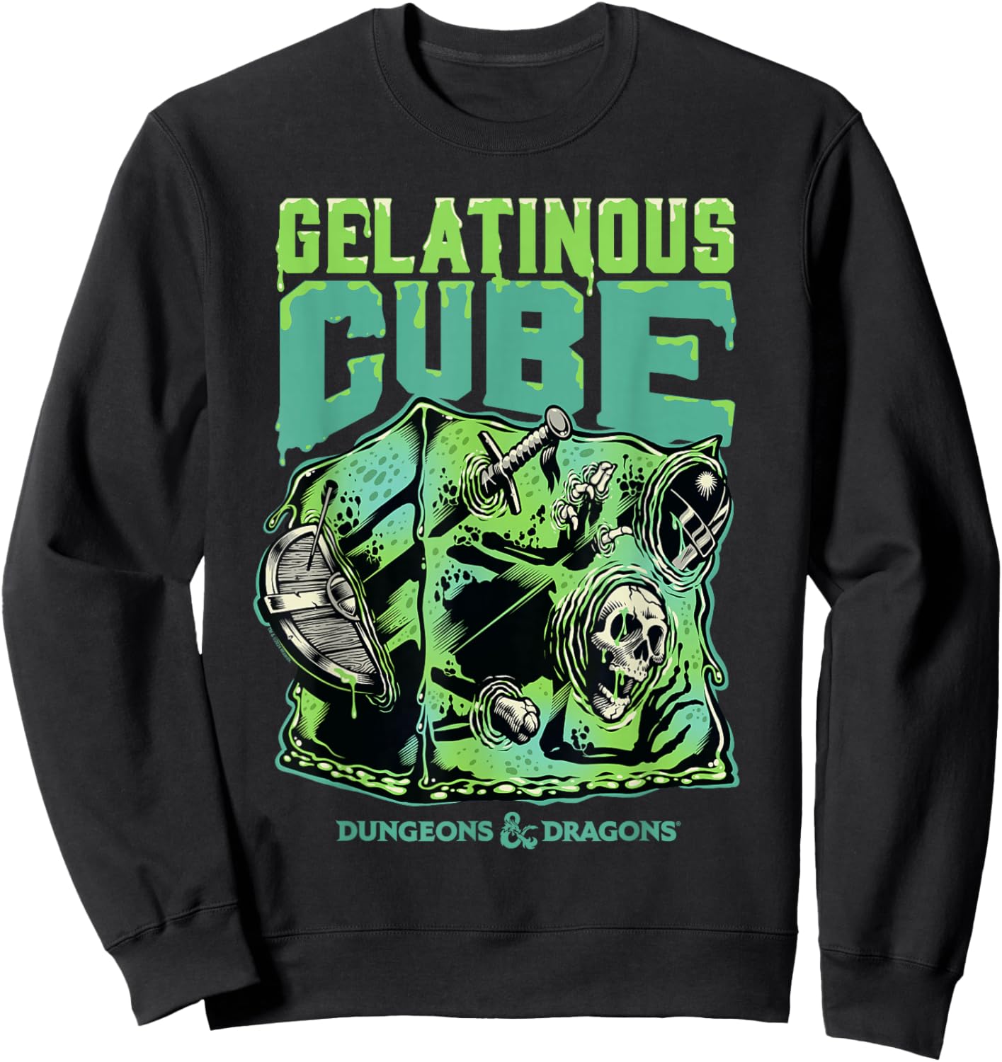 Dungeons & Dragons Acid Gelatinous Cube Sweatshirt - Sweatshirt | Black