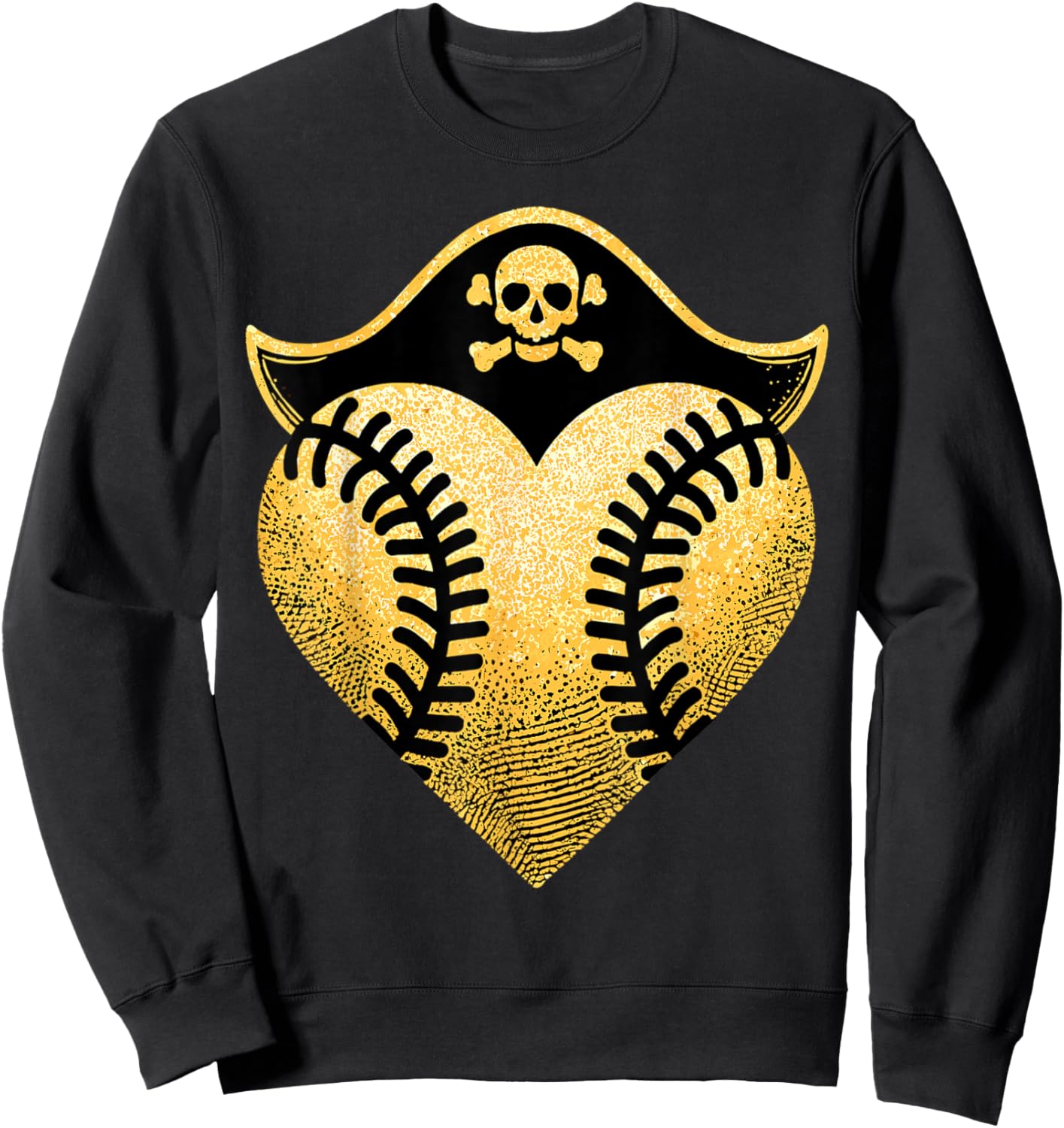 Baseball Pirate Baseball Player Sweatshirt - Sweatshirt | Black