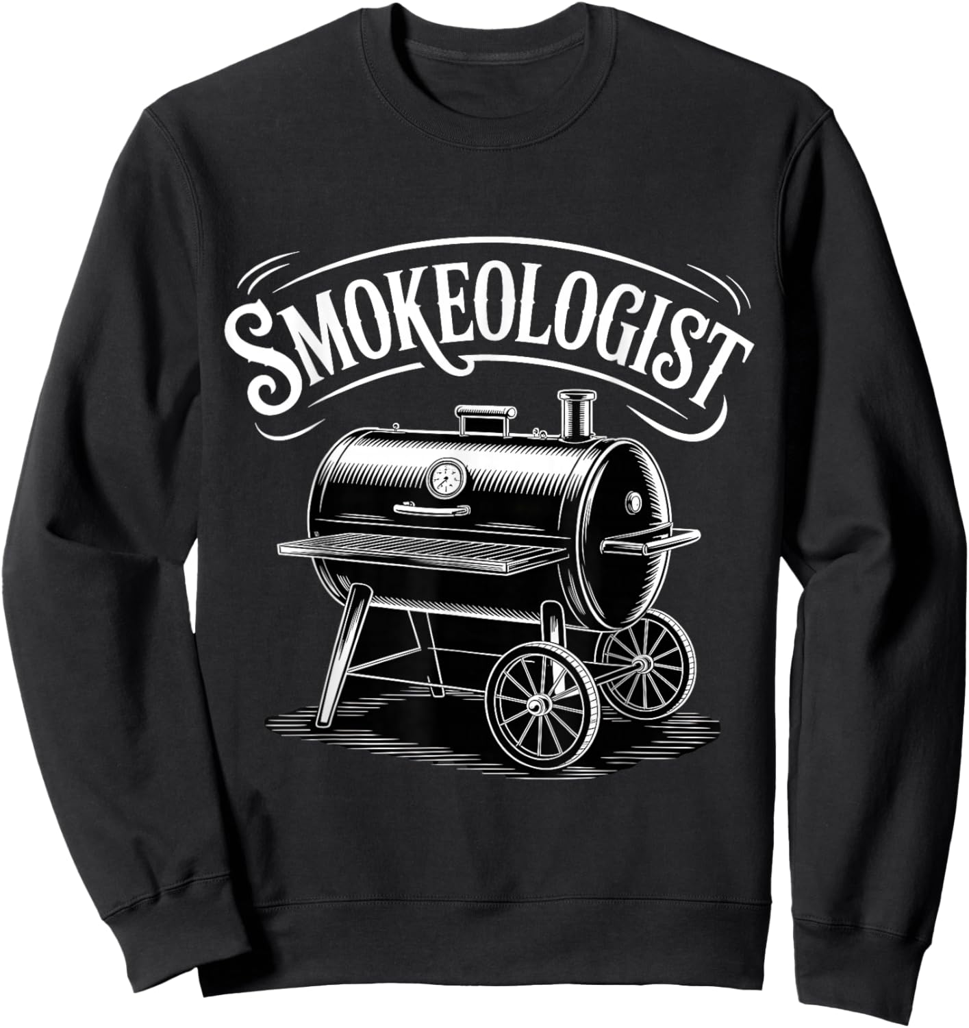 Smokeologist Funny Pitmaster BBQ Smoker Grilling Sweatshirt - Sweatshirt | Black