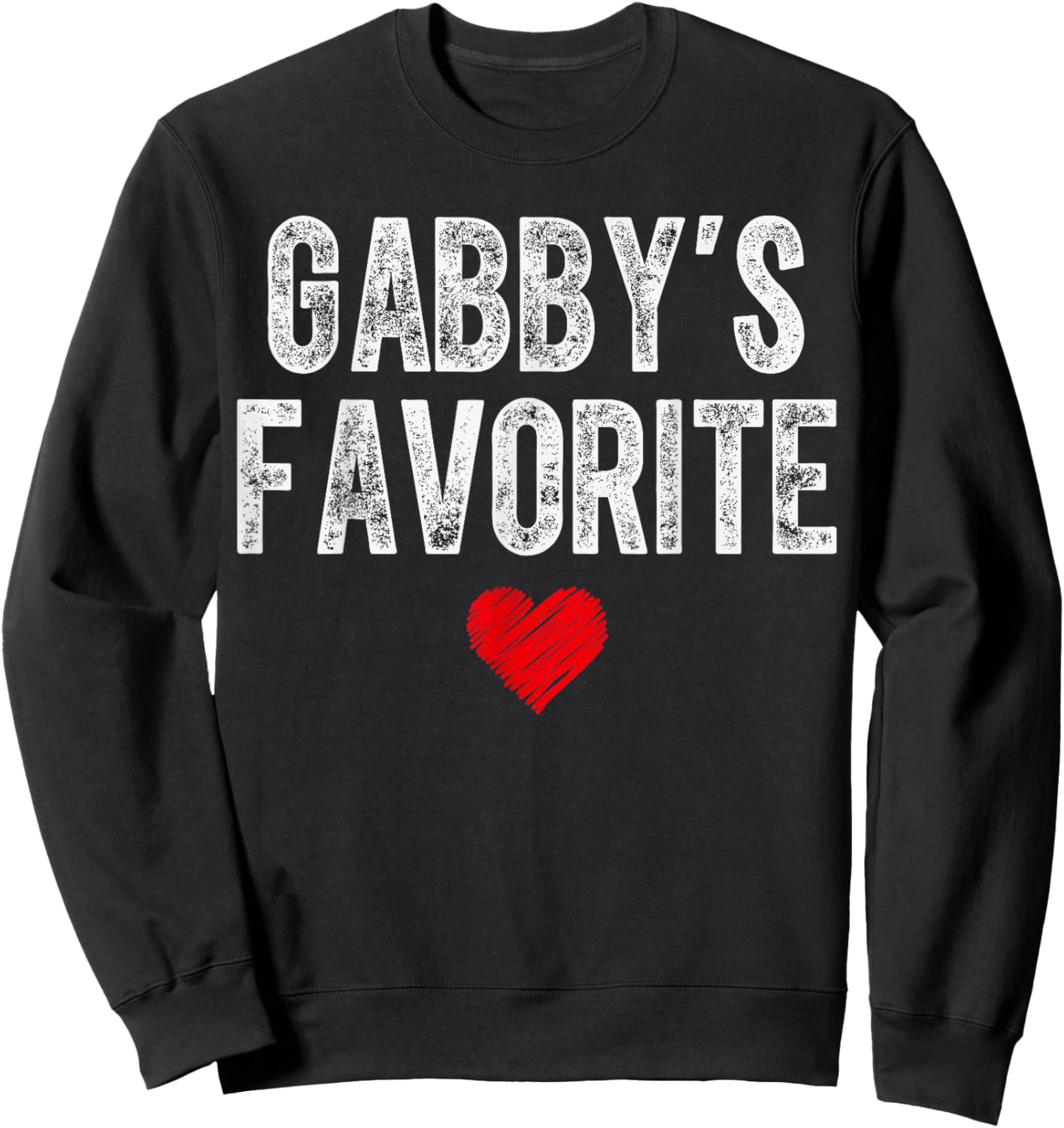 Gabby’S Favorite Heart Graphic for Mothers Day Grandchild Sweatshirt - Sweatshirt | Black
