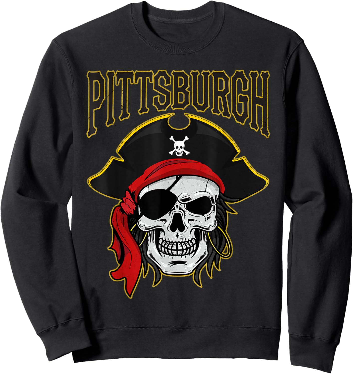 Pittsburgh Pride Family Name Personalized Outfits Happily Sweatshirt - Sweatshirt | Black