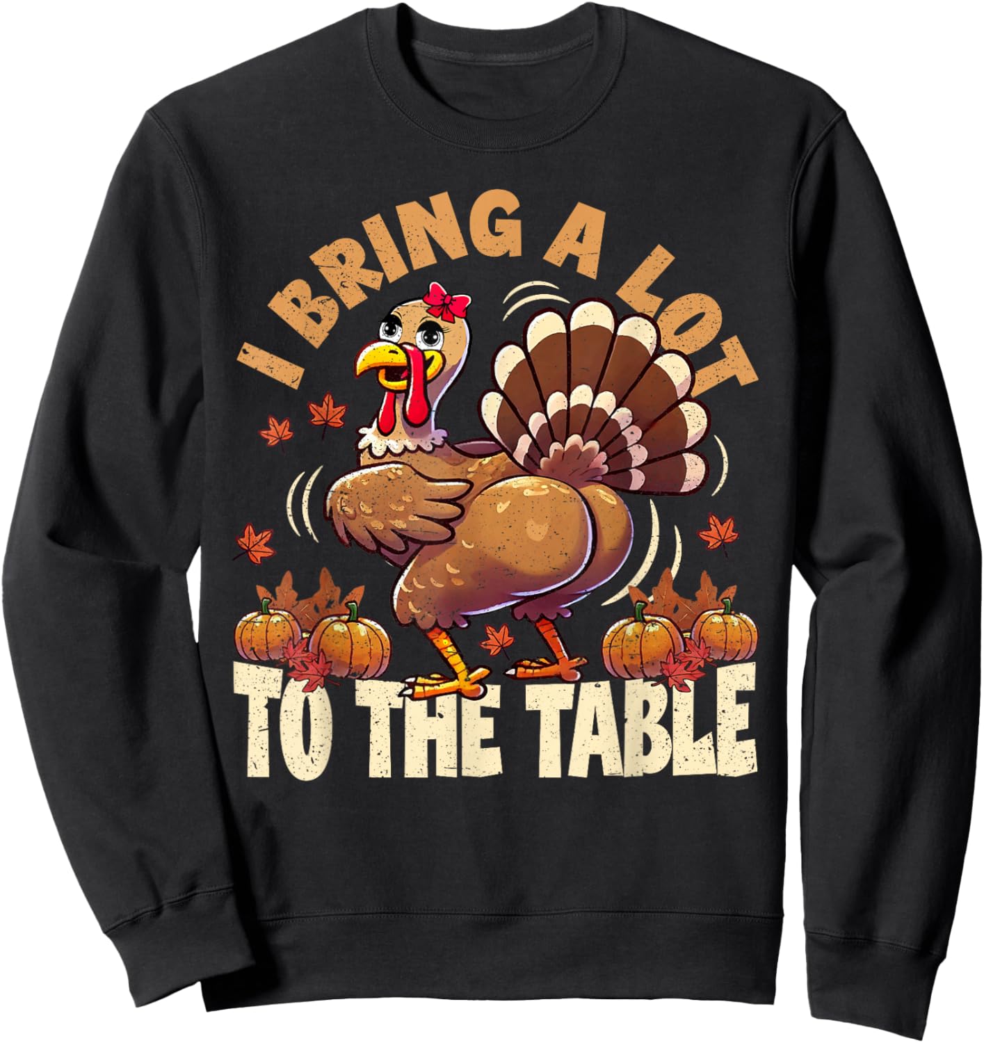 Funny Thanksgiving meme Turkey day Sweatshirt - Sweatshirt | Black