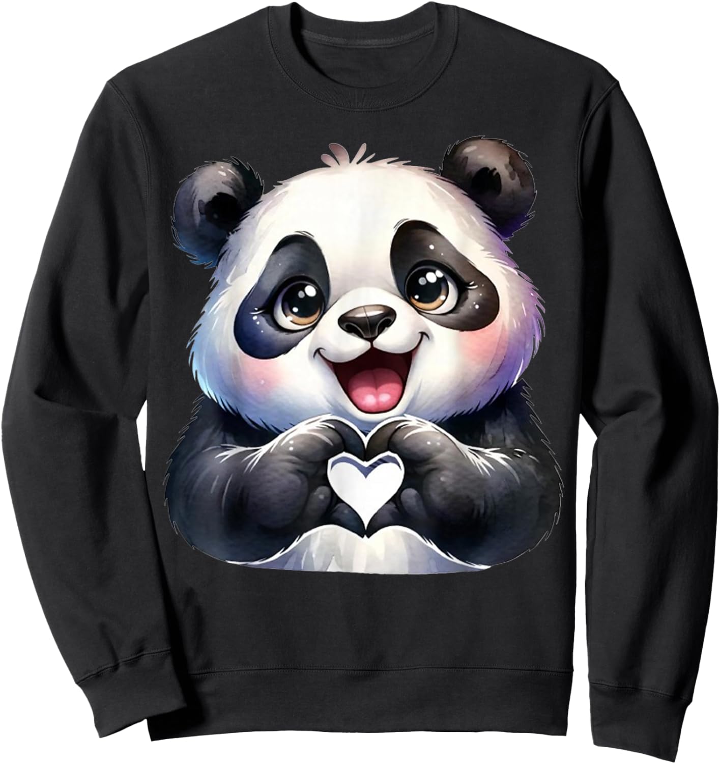 Cute Funny Meme Panda Lover Men Women Kid Sweatshirt - Sweatshirt | Black