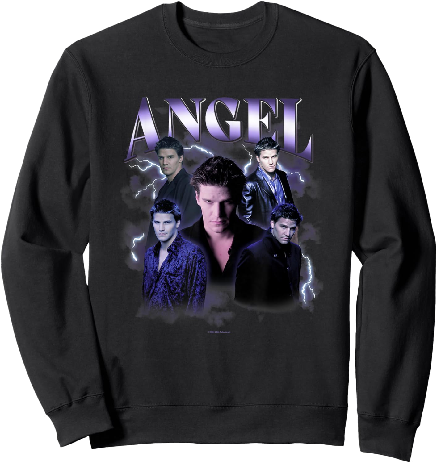 Buffy The Vampire Slayer Iconic Angel 90's Collage Poster Sweatshirt - Sweatshirt | Black