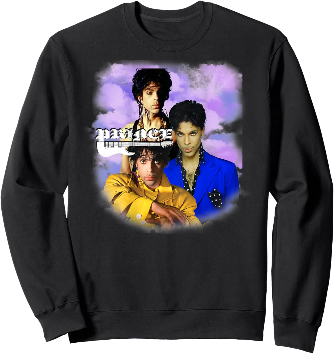 Prince_Purple Rain_073_Back Printed Sweatshirt - Sweatshirt | Black
