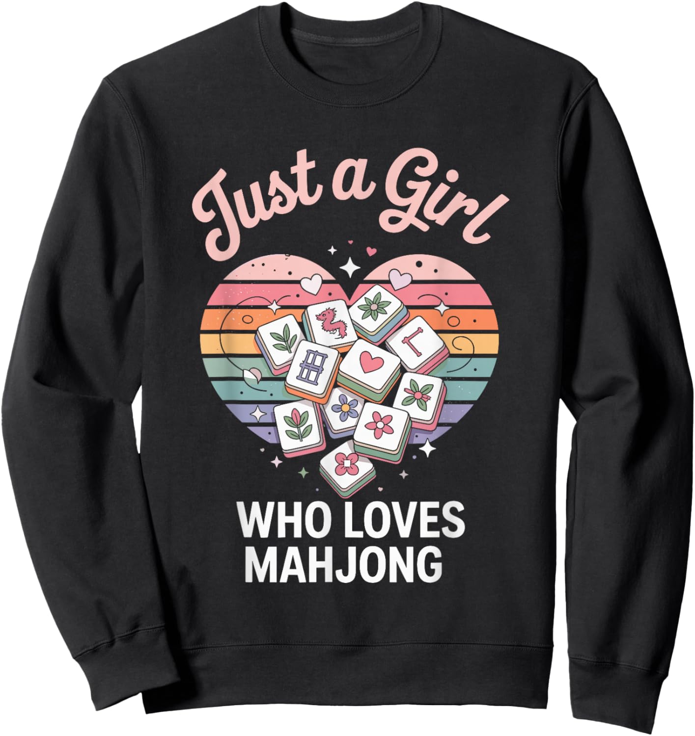 Just a Girl who Loves Mahjong Sweatshirt - Sweatshirt | Black