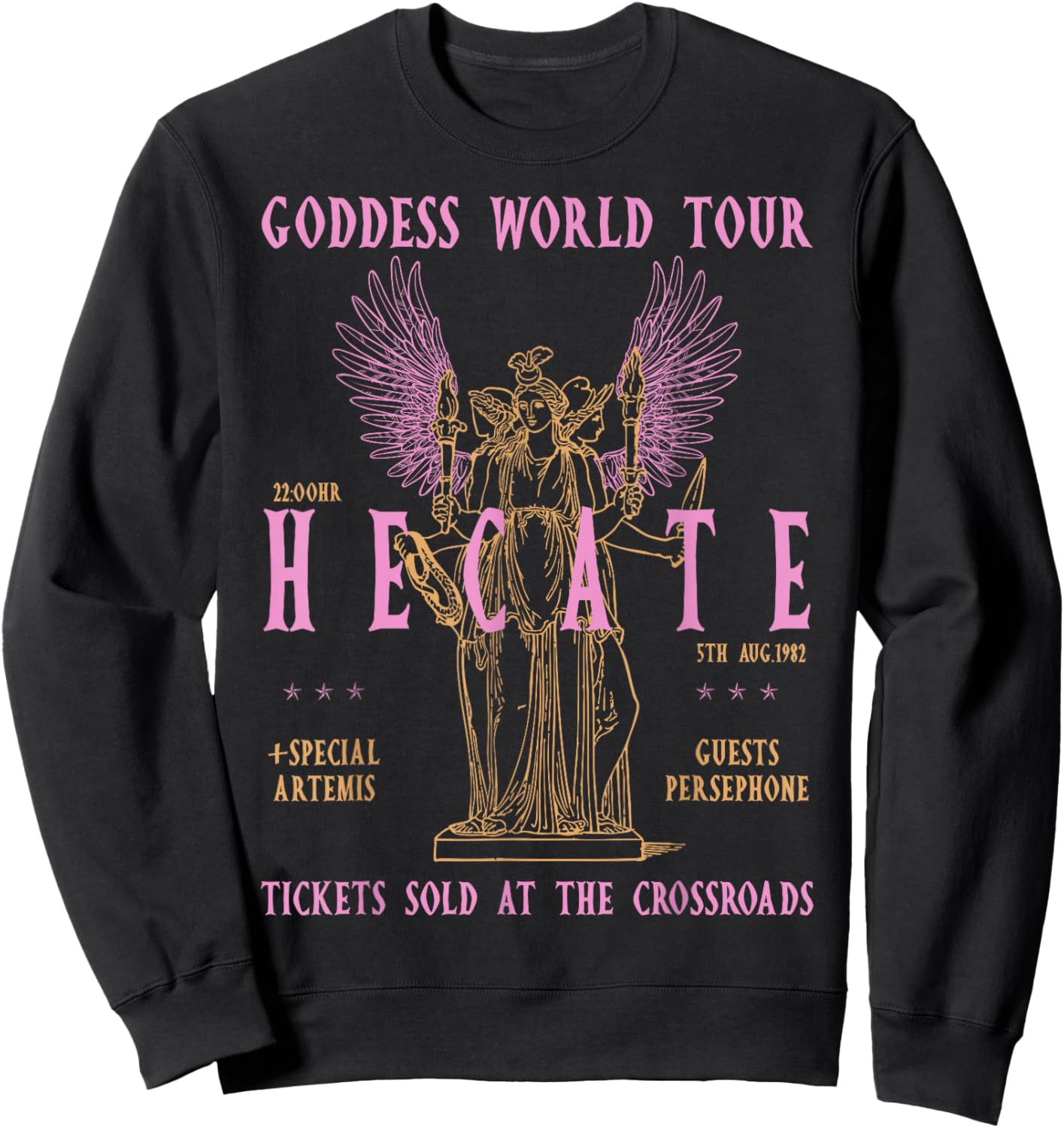 Goddess World Tour Hecate Fans Mythical Vibe Festival Sweatshirt - Sweatshirt | Black