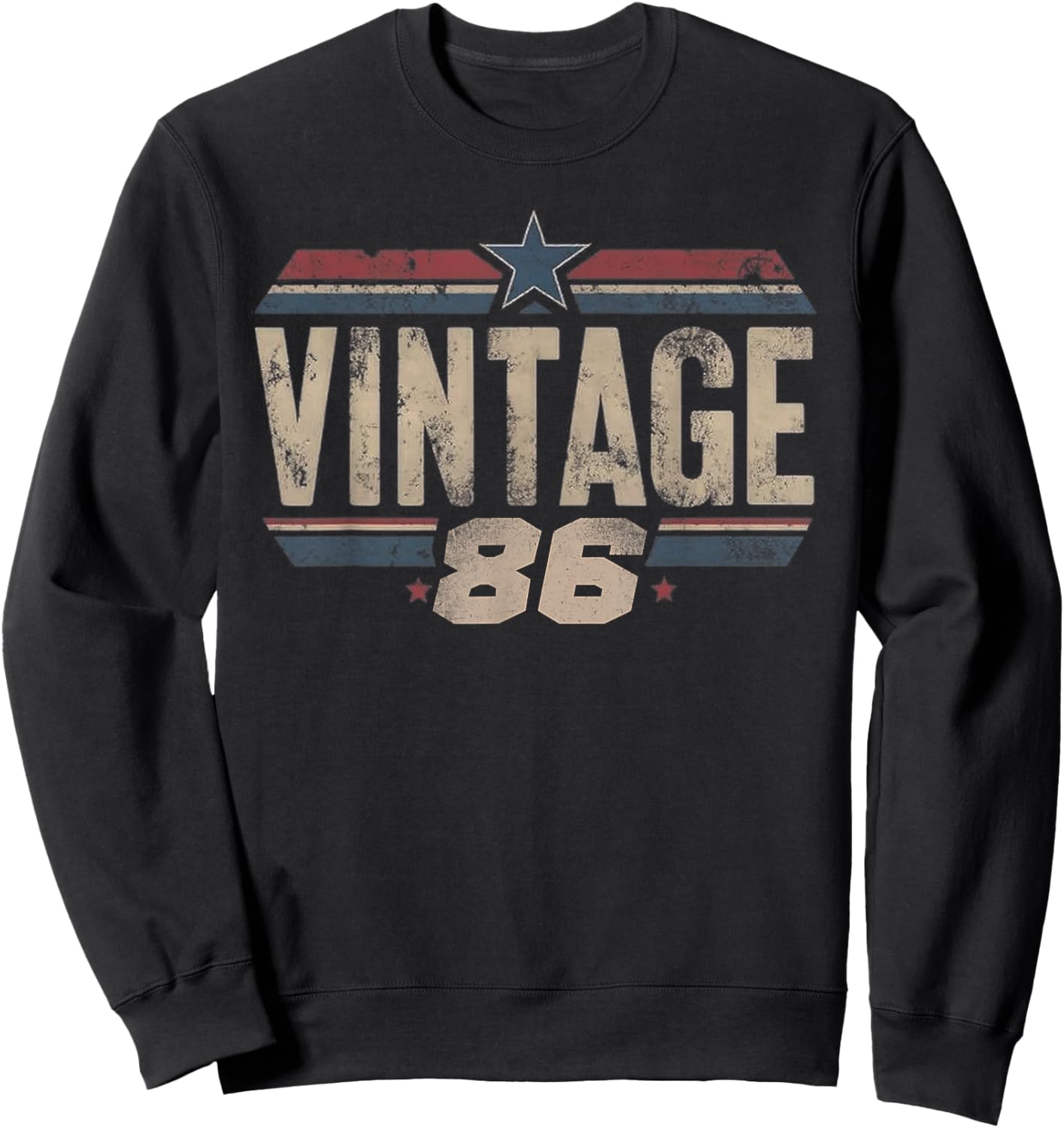 Retro Funny 1986 Vintage 40th Birthday 40 Years Old Sweatshirt - Sweatshirt | Black