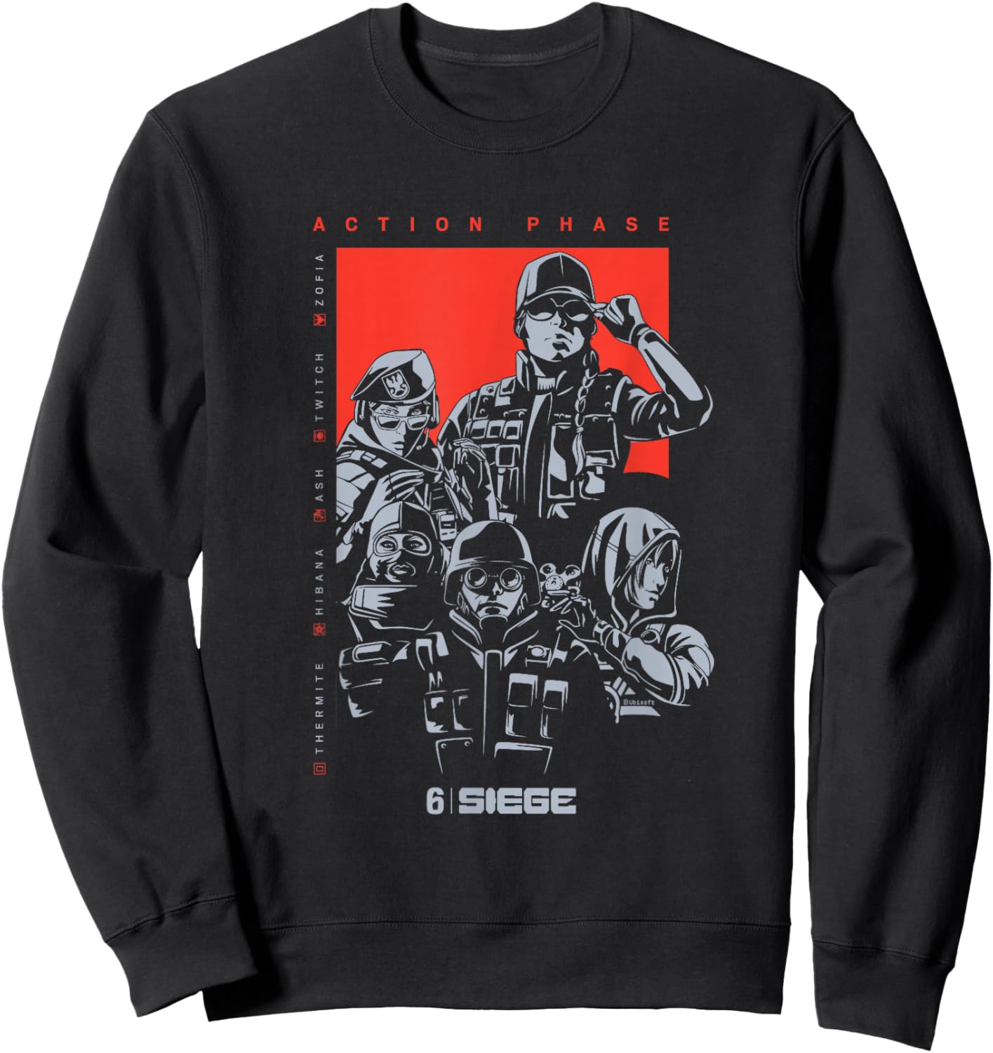 Six Siege Action Offiziell lizenziert Sweatshirt - Sweatshirt | Black