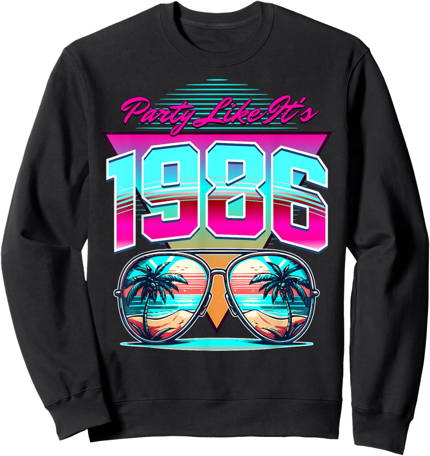 Party Like It's 1986 Vintage 80s Theme Sweatshirt - Sweatshirt | Black