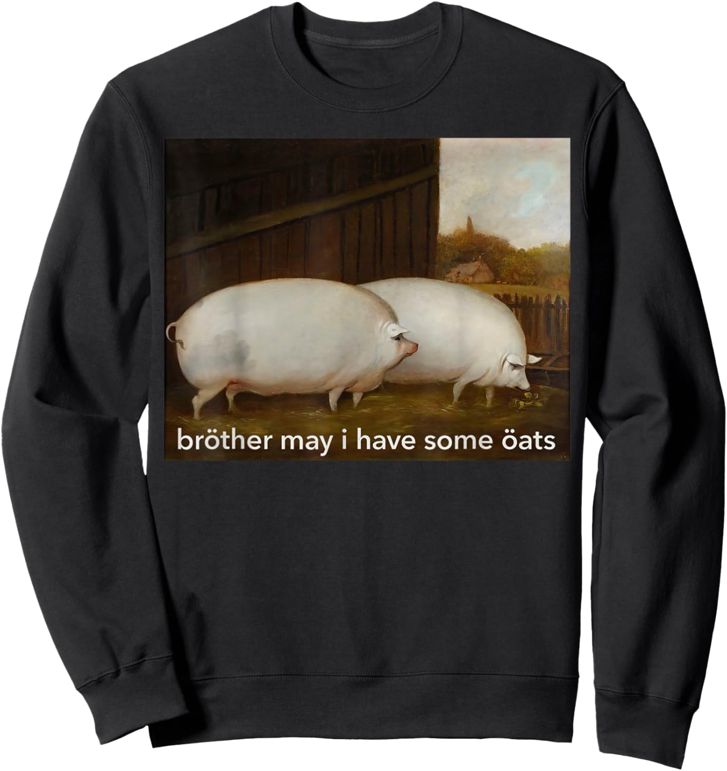Funny Meme Brother May I Have Some Oats Sweatshirt - Sweatshirt | Black