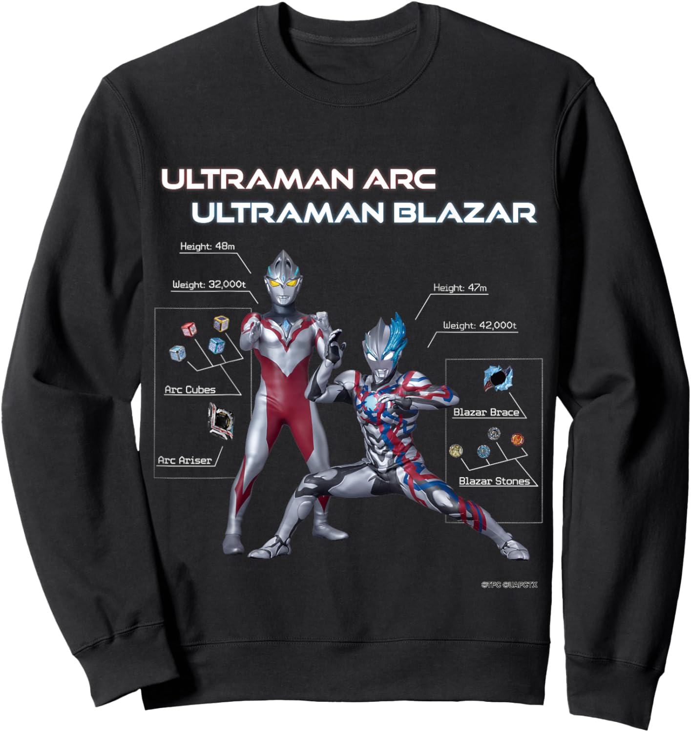 Ultraman Arc - Ultraman Arc & Ultraman Blazar B Sweatshirt - Sweatshirt | Black