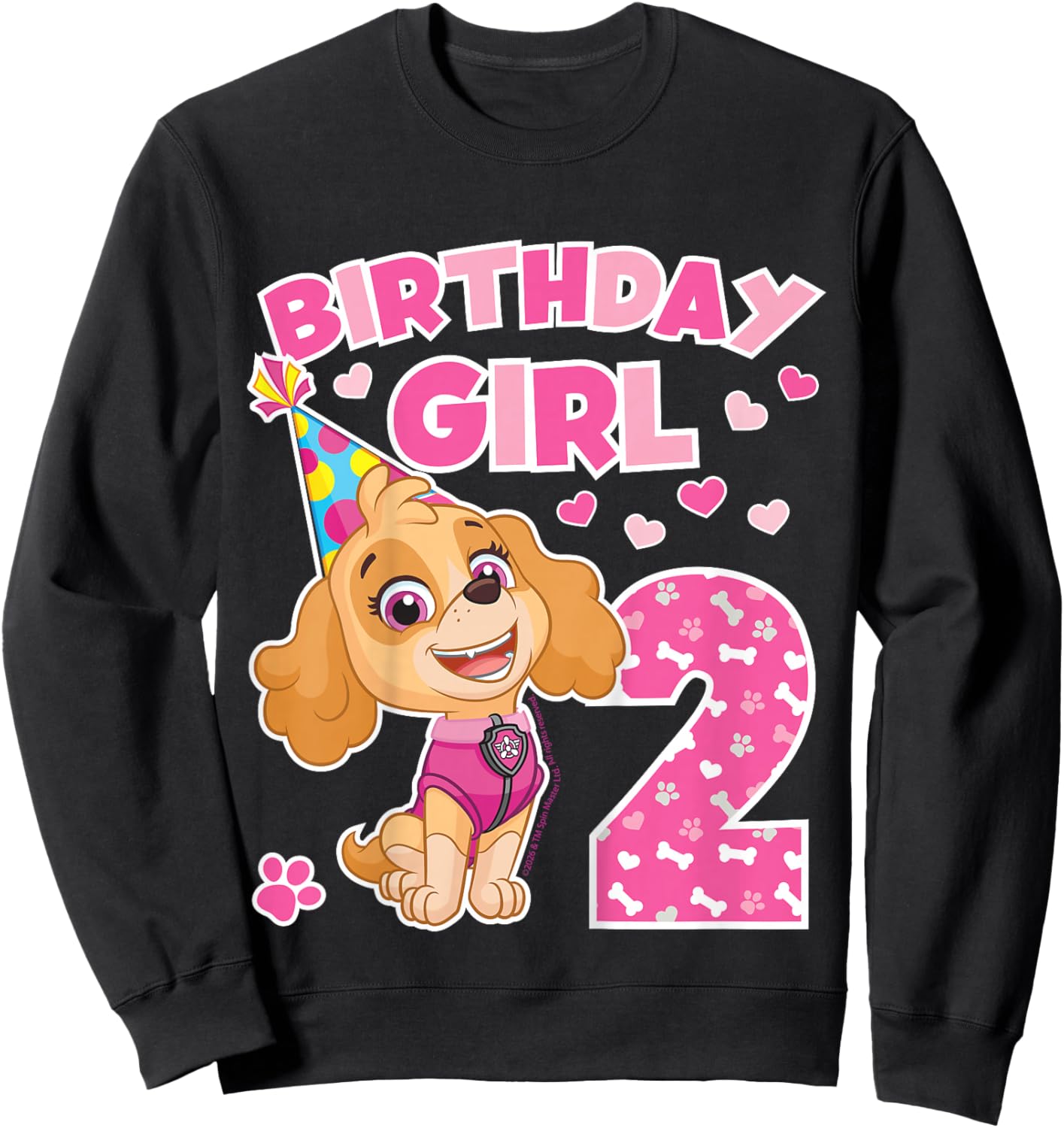 Official Paw Patrol Merchandise Skye Birthday Girl Age 2 Sweatshirt - Sweatshirt | Black