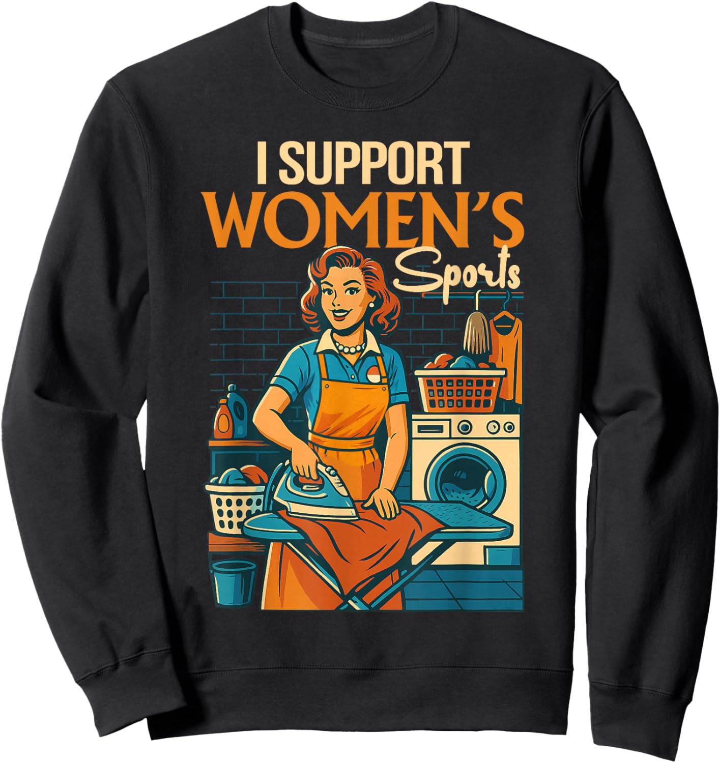 Feminist Equal Right Empowered I Support Women's Sports Sweatshirt - Sweatshirt | Black