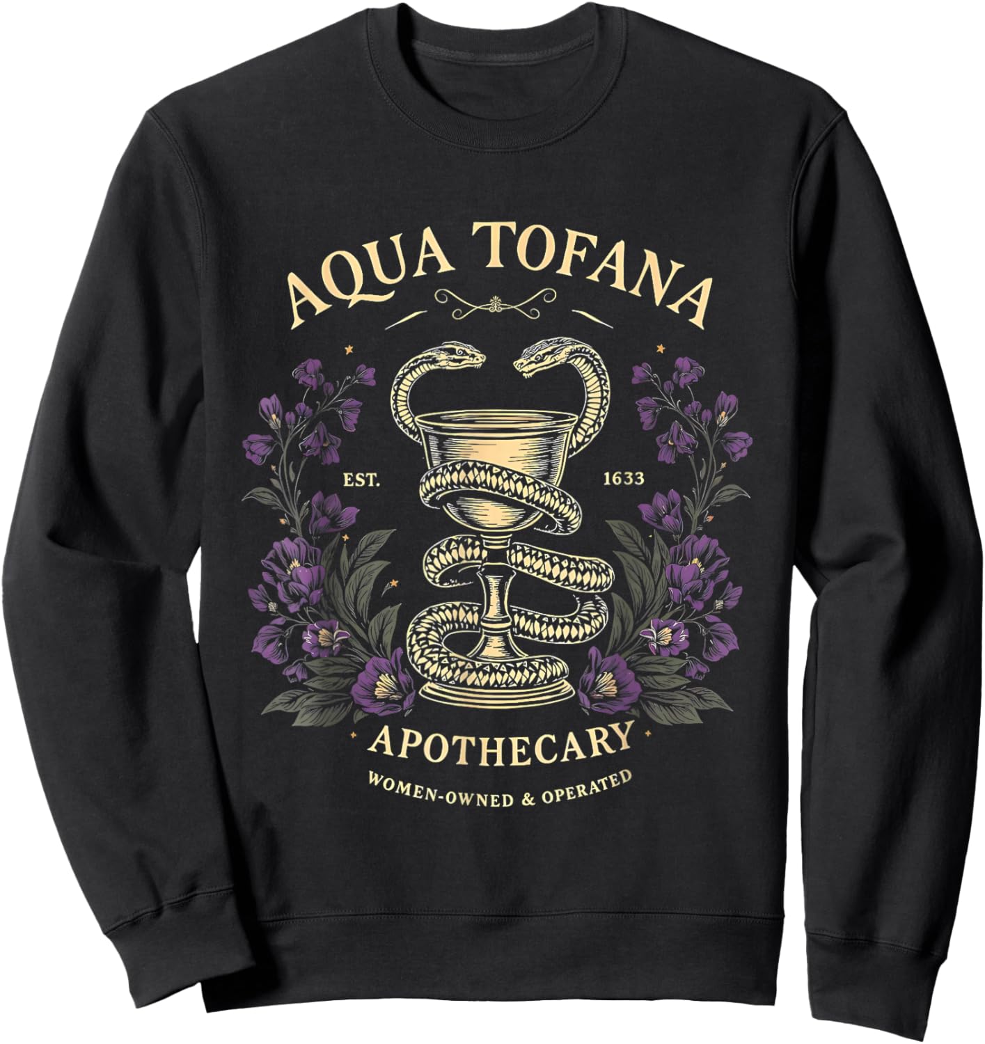 Feminist Snake Serpent Aqua Tofana Poison Globet Women Sweatshirt - Sweatshirt | Black