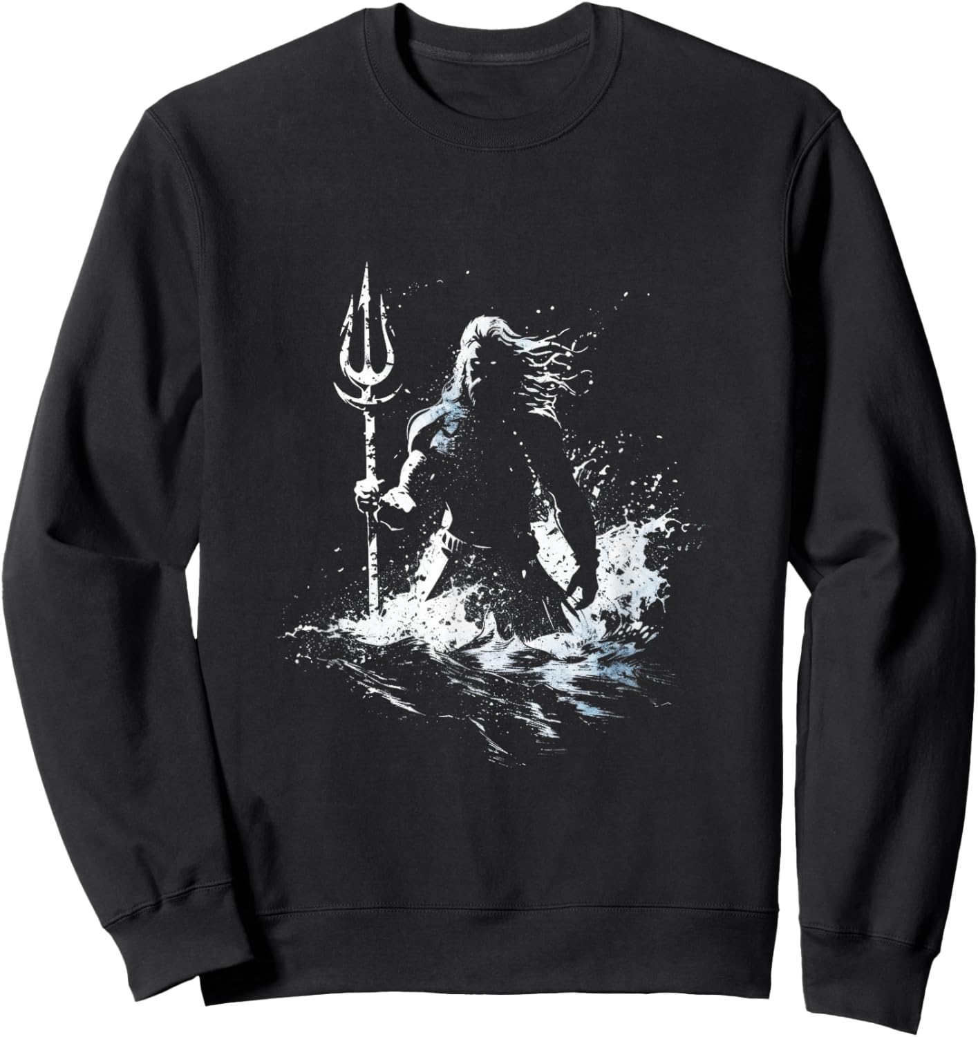 Poseidon Symbol Trident Greek God Neptune Sea god Sweatshirt - Sweatshirt | Black