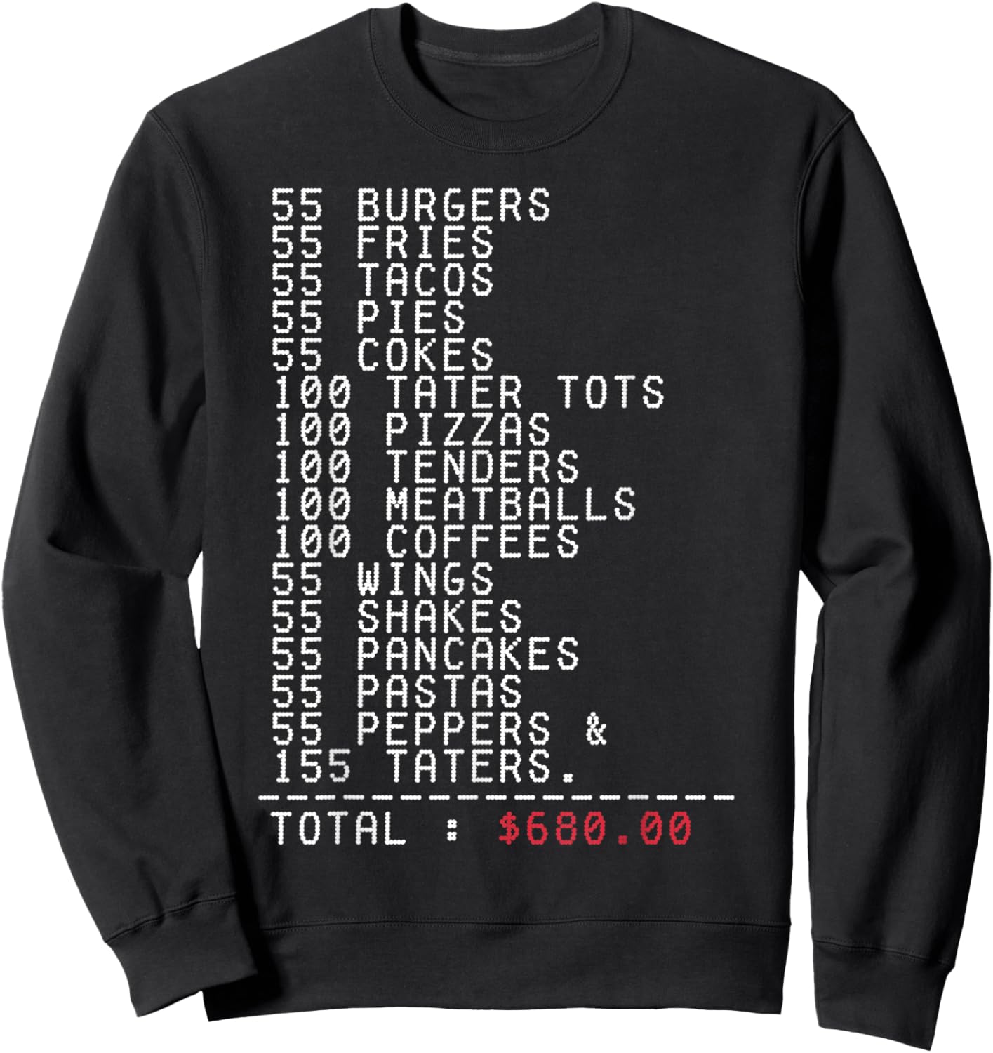 55 Burgers 55 Fries I Think You Should Leave Funny Sweatshirt - Sweatshirt | Black
