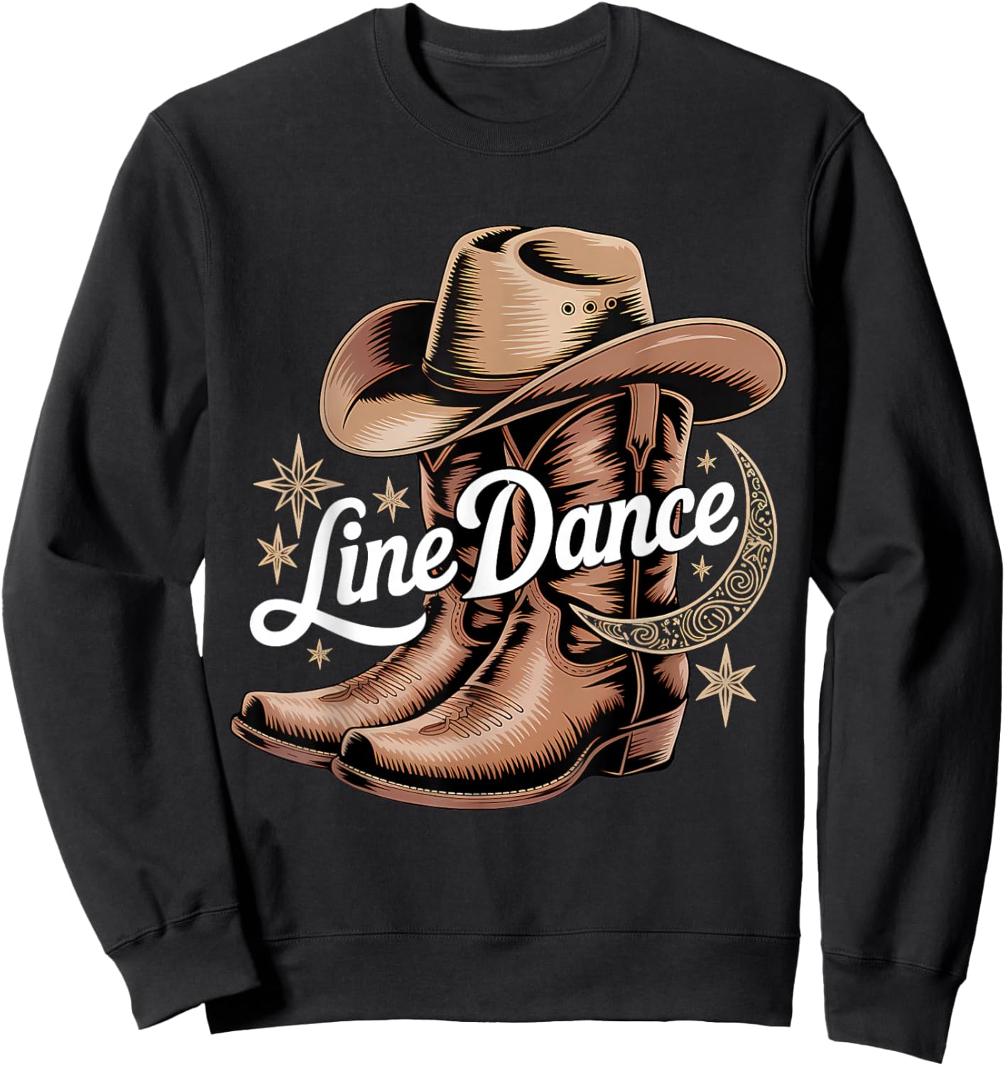 Line Dance Cowboystiefel Sweatshirt - Sweatshirt | Black
