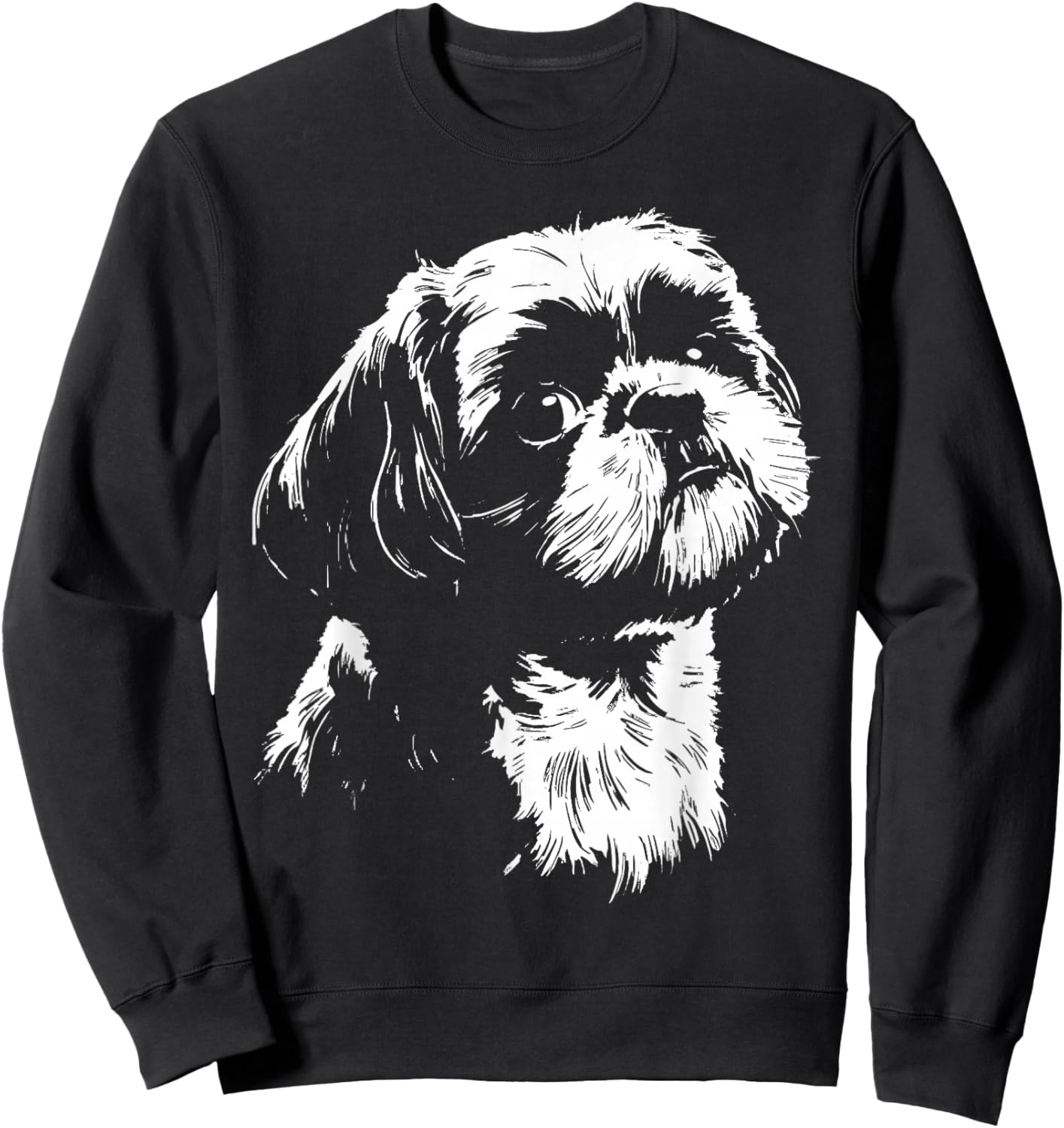 Cute Shih Tzu Lover Cute Dog Lover Dog Mom Dog Dad Sweatshirt - Sweatshirt | Black