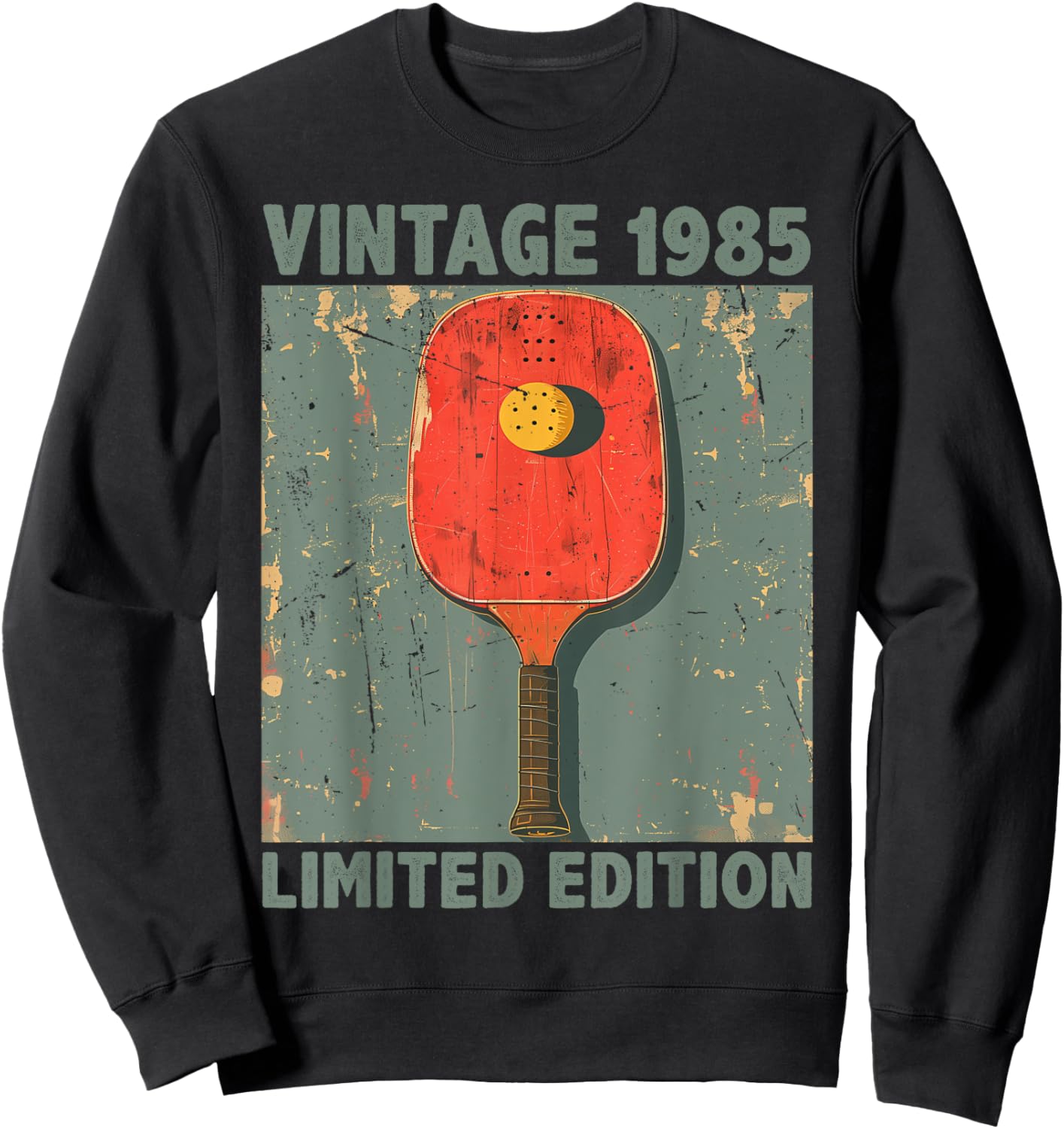 40 Years Old Gift Vintage 1985 Pickleball 41st Birthday Sweatshirt - Sweatshirt | Black