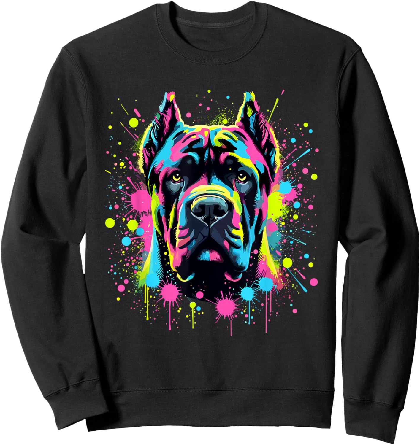 Splash Art Cane Corso Italian Mastiff Sweatshirt - Sweatshirt | Black