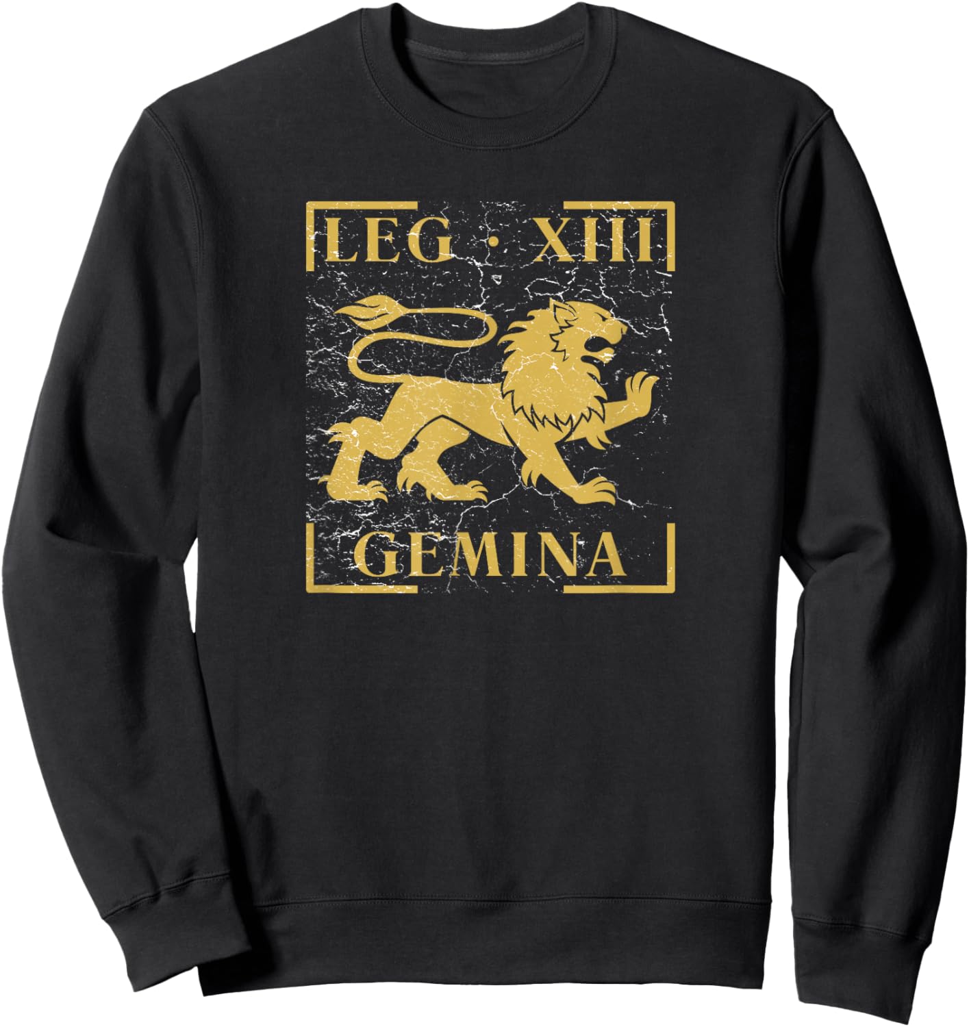 Legion XIII Gemina Rome Lion Emblem Banner Soldier Sweatshirt - Sweatshirt | Black