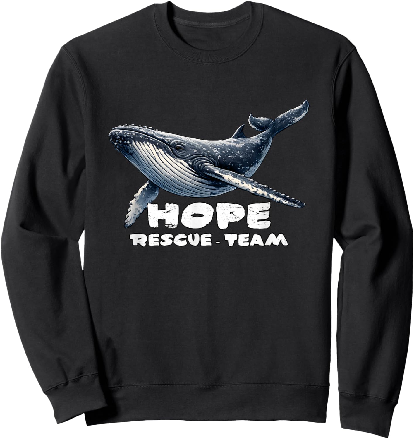 Buckelwal Hope - Rescue Team Ostsee Walrettung Sweatshirt - Sweatshirt | Black