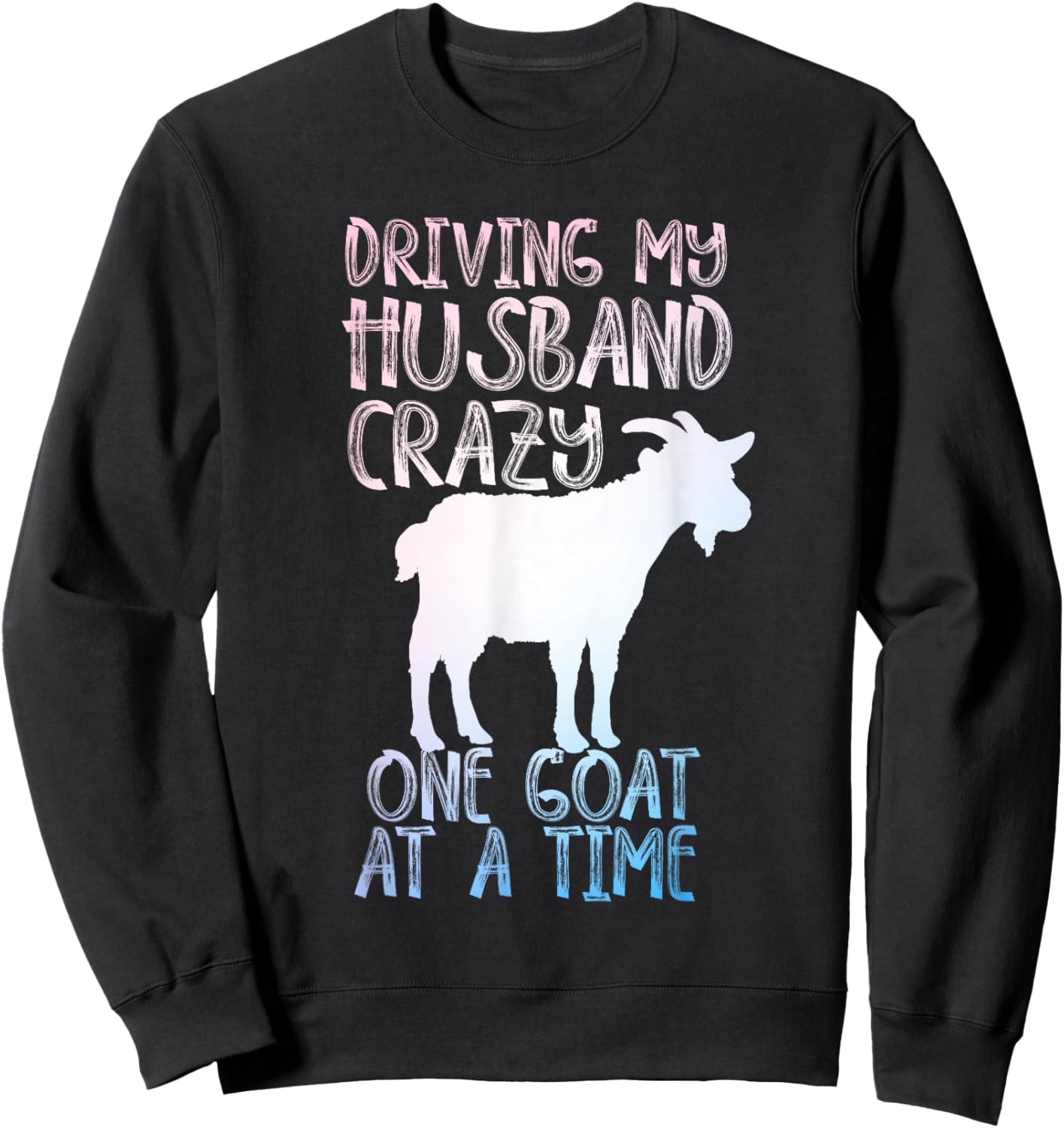 Funny Goat Design Girls Farm Animal Goat Farmer Sweatshirt - Sweatshirt | Black