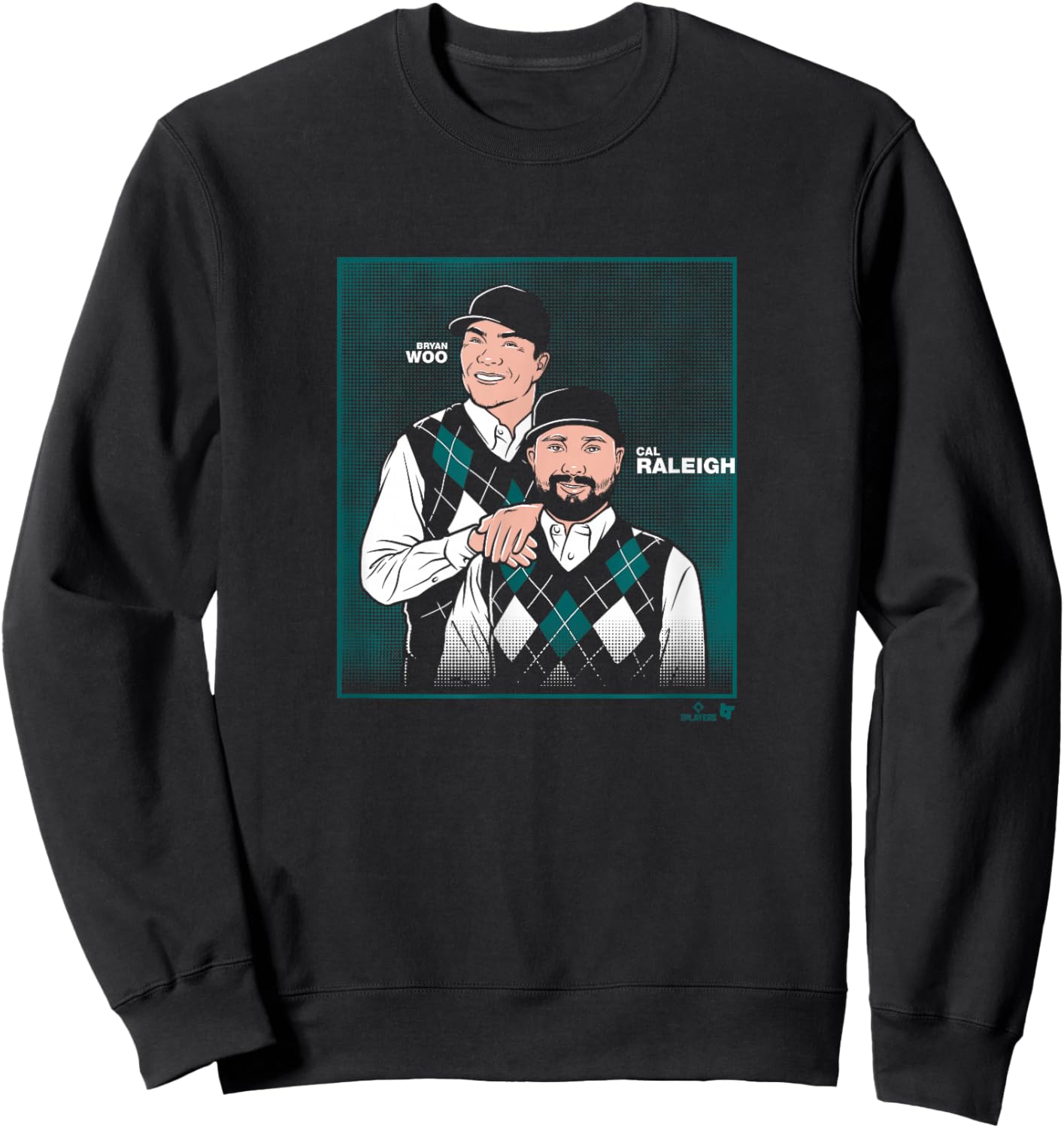 Cal Raleigh & Bryan Woo - Family Portrait - Seattle Baseball Sweatshirt - Sweatshirt | Black