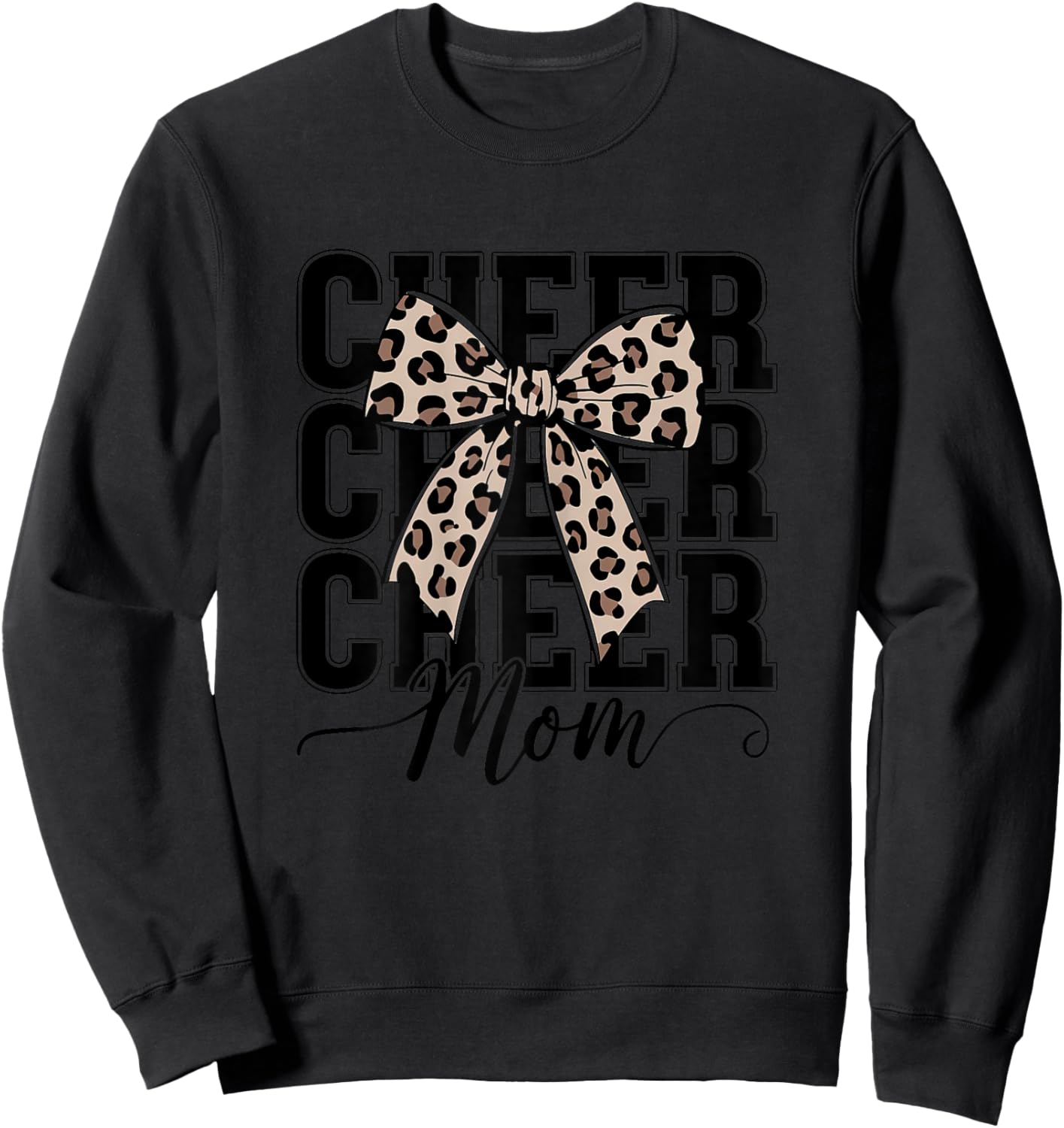 Cheer Mom Cheerleader Mom Cheer Mama Biggest Fan Mothers Day Sweatshirt - Sweatshirt | Black