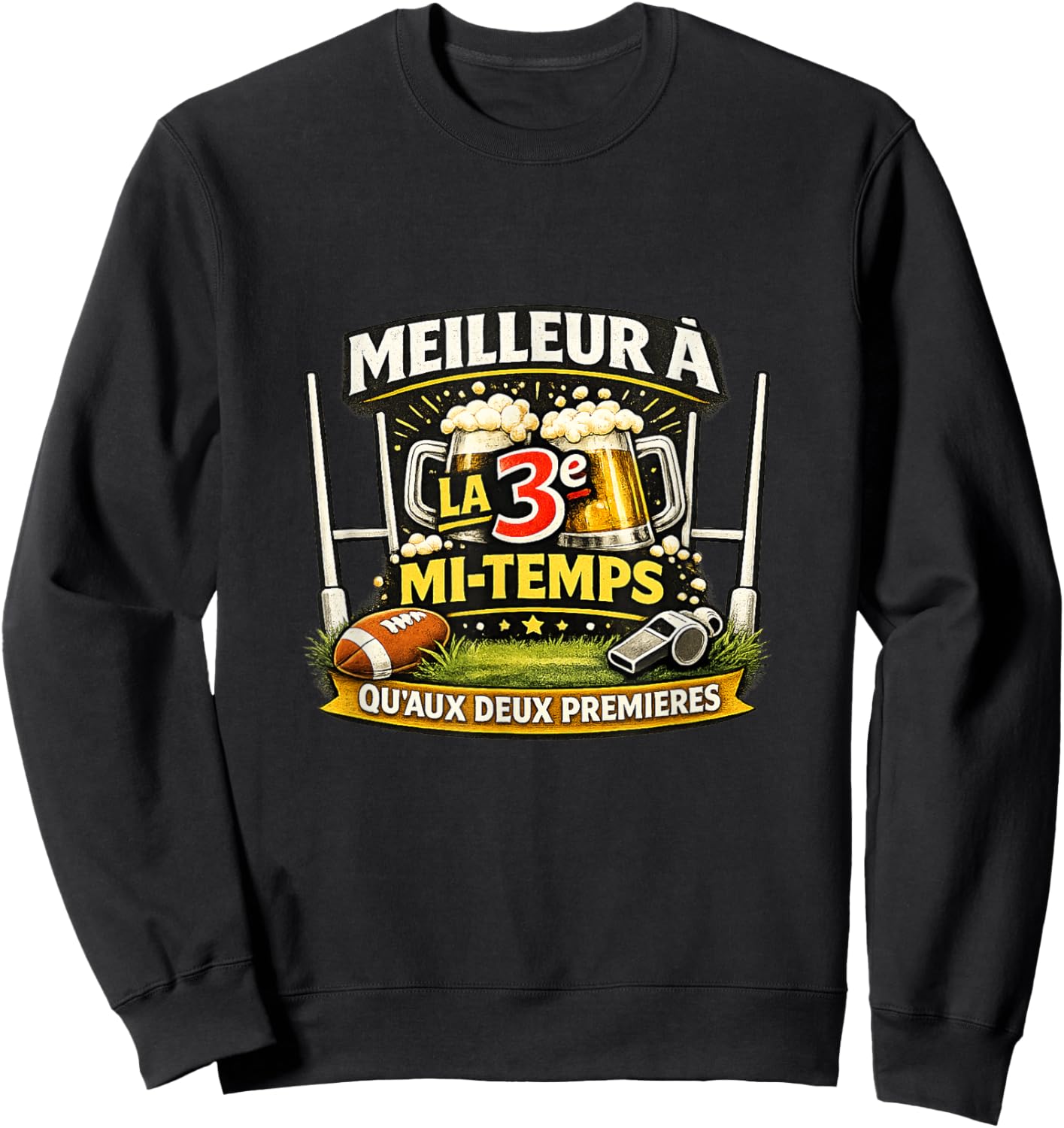 3rd Half - Rugby - Match Sweatshirt - Sweatshirt | Black