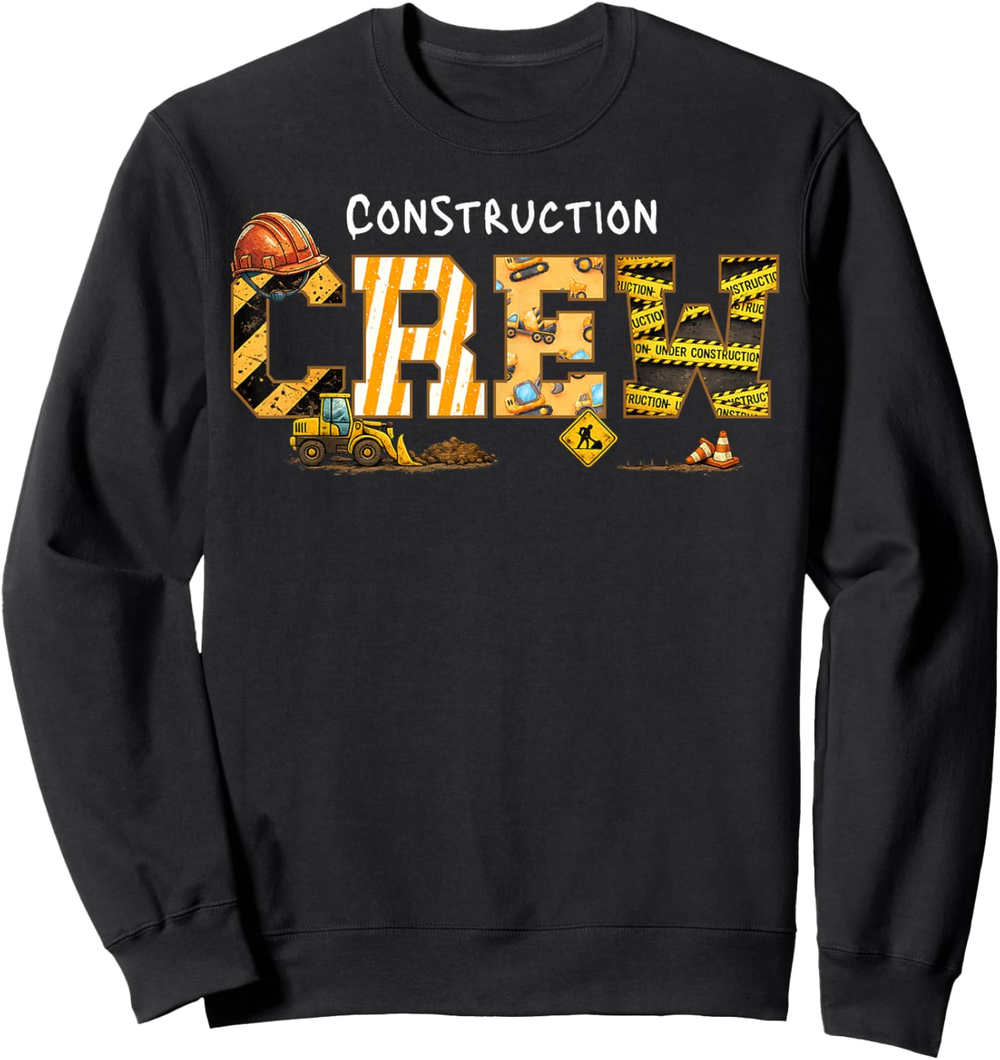 Birthday Construction Crew Sweatshirt - Sweatshirt | Black