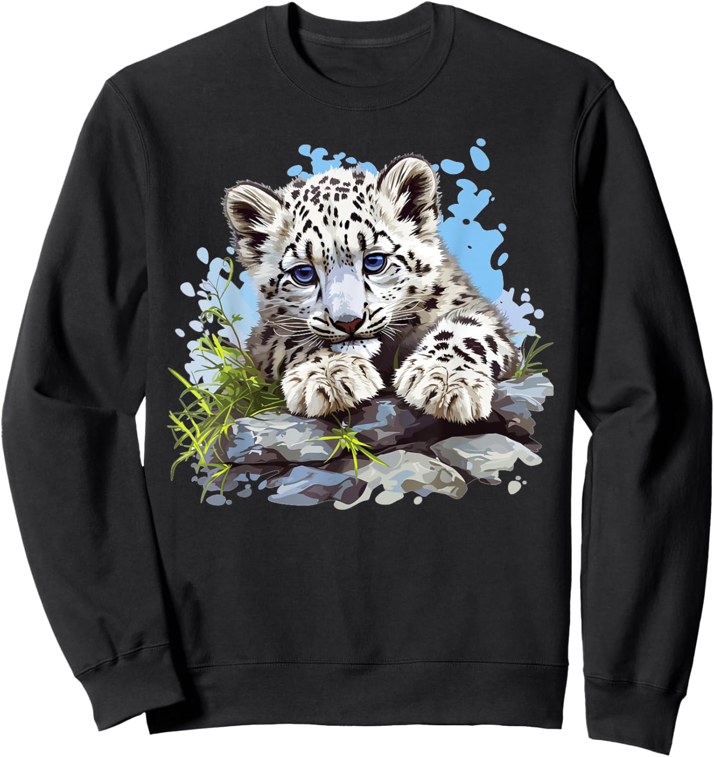 Snow Leopards Lovers Snow Leopard Sweatshirt - Sweatshirt | Black